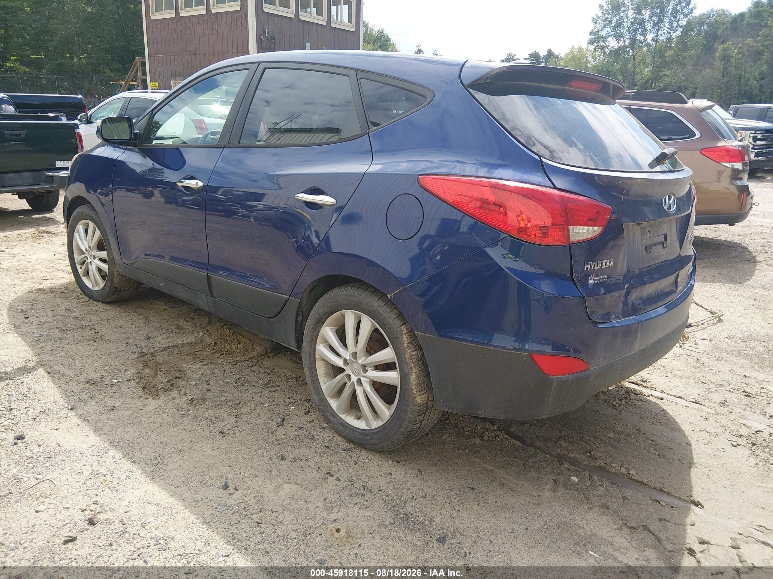 2012 Hyundai Tucson Limited Blue vin: KM8JUCACXCU436897