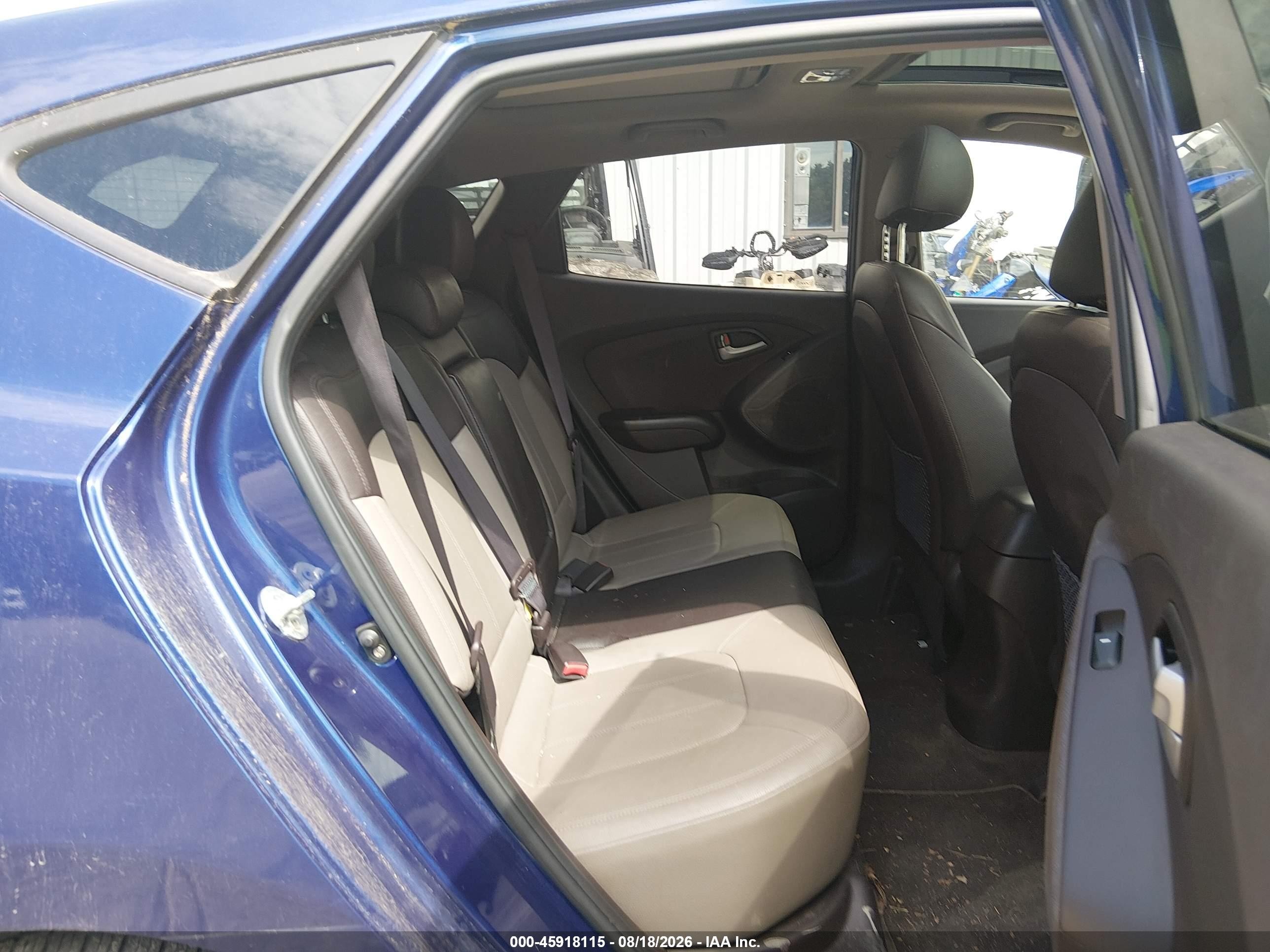 2012 Hyundai Tucson Limited Blue vin: KM8JUCACXCU436897