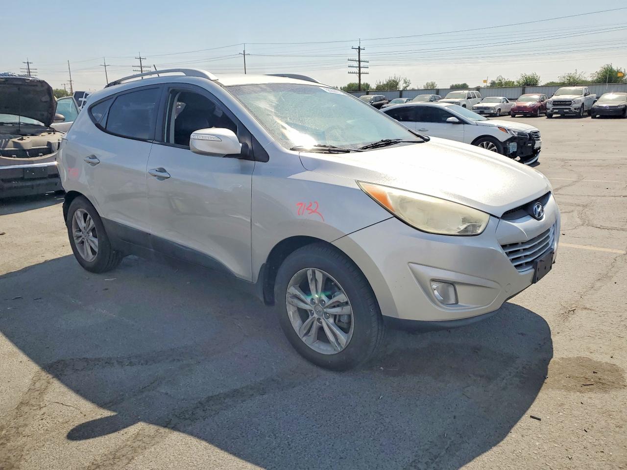 2013 Hyundai Tucson Gls Silver vin: KM8JUCACXDU555566