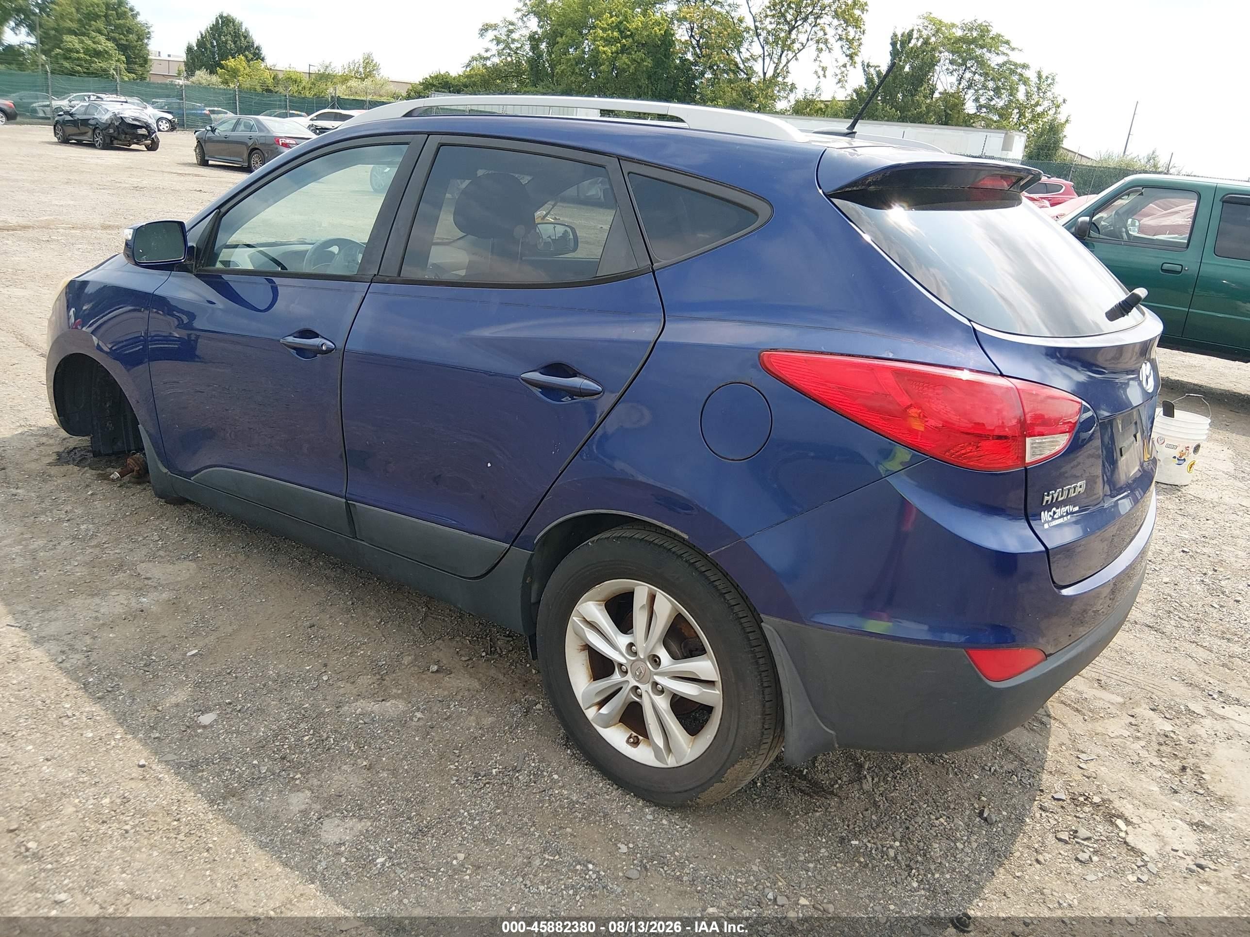 2013 Hyundai Tucson Gls Синий vin: KM8JUCACXDU556720