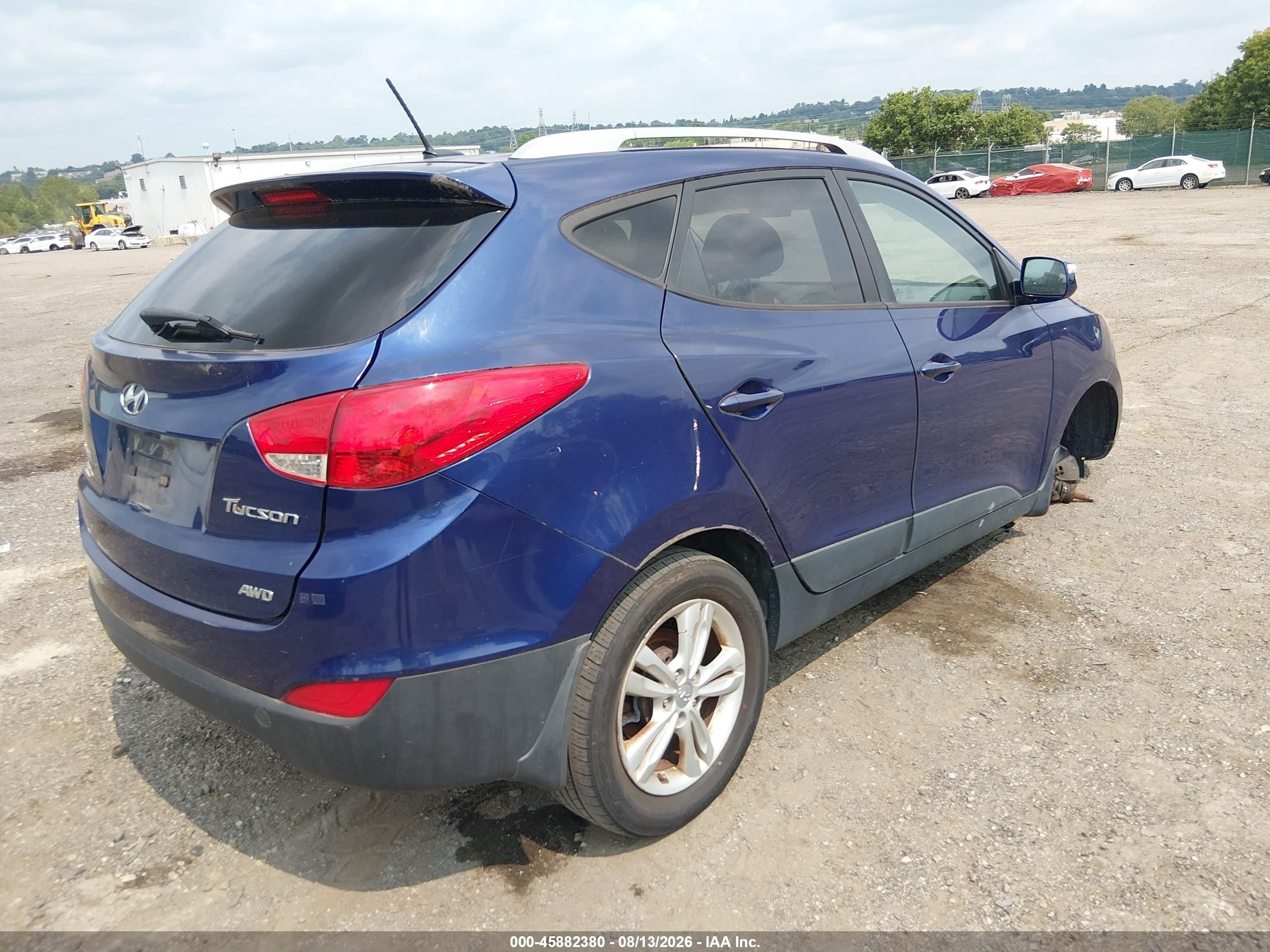 2013 Hyundai Tucson Gls Синий vin: KM8JUCACXDU556720