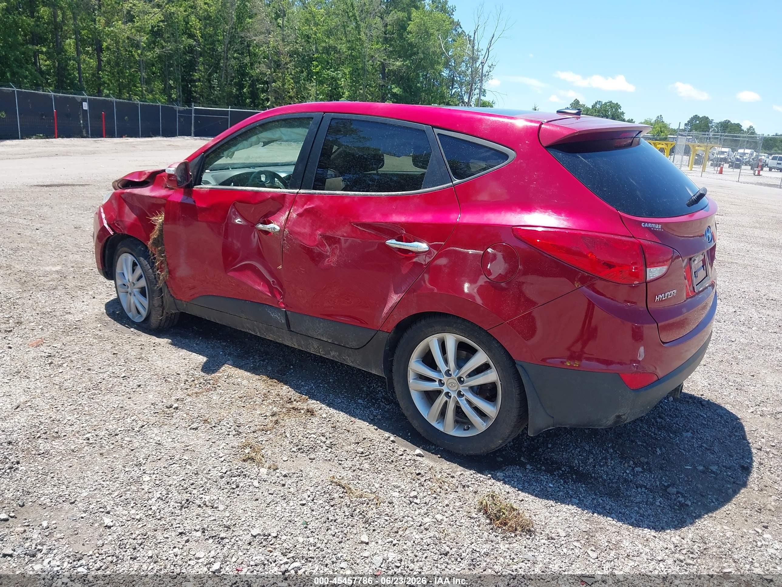 2013 Hyundai Tucson Limited Красный vin: KM8JUCACXDU611389