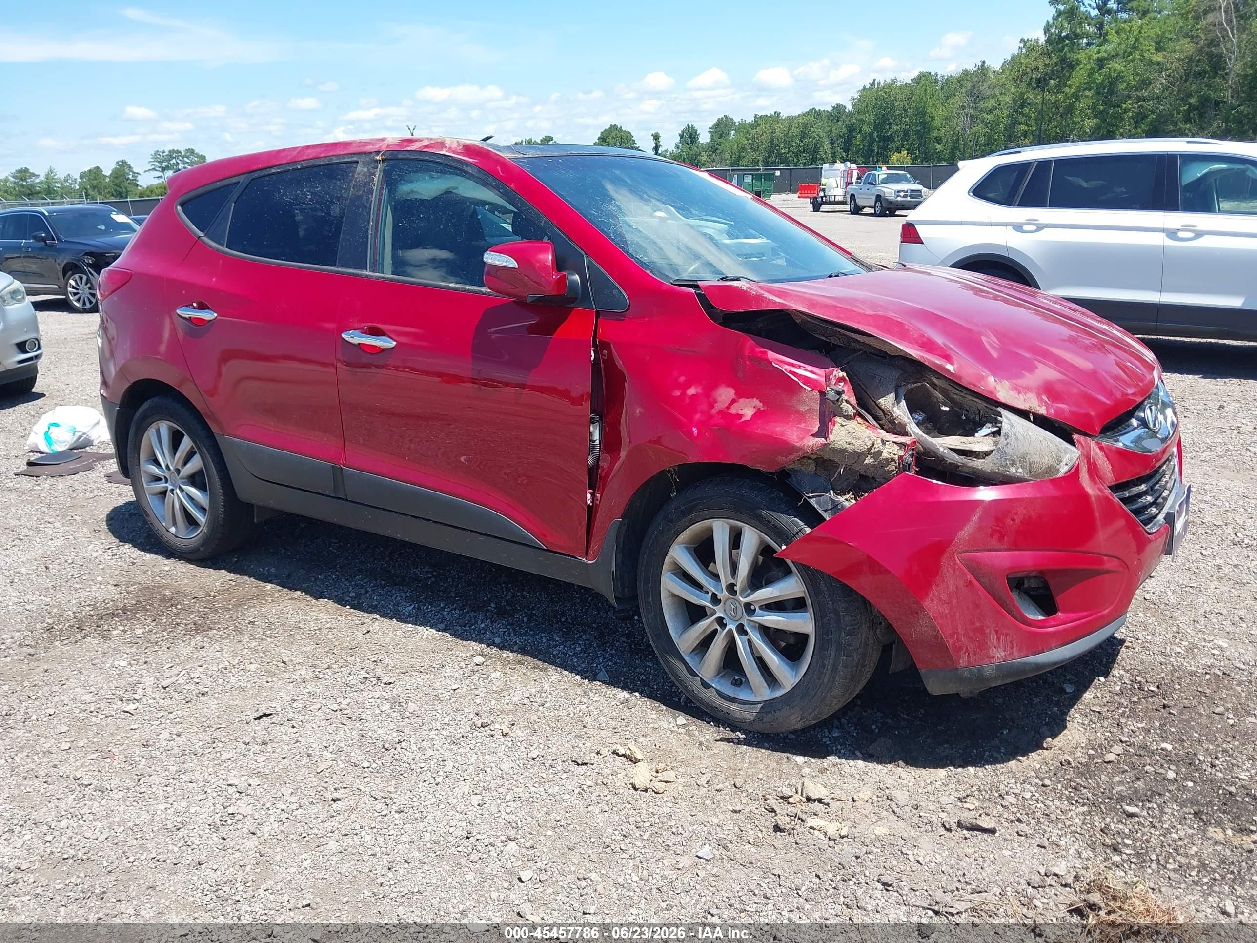 2013 Hyundai Tucson Limited Красный vin: KM8JUCACXDU611389