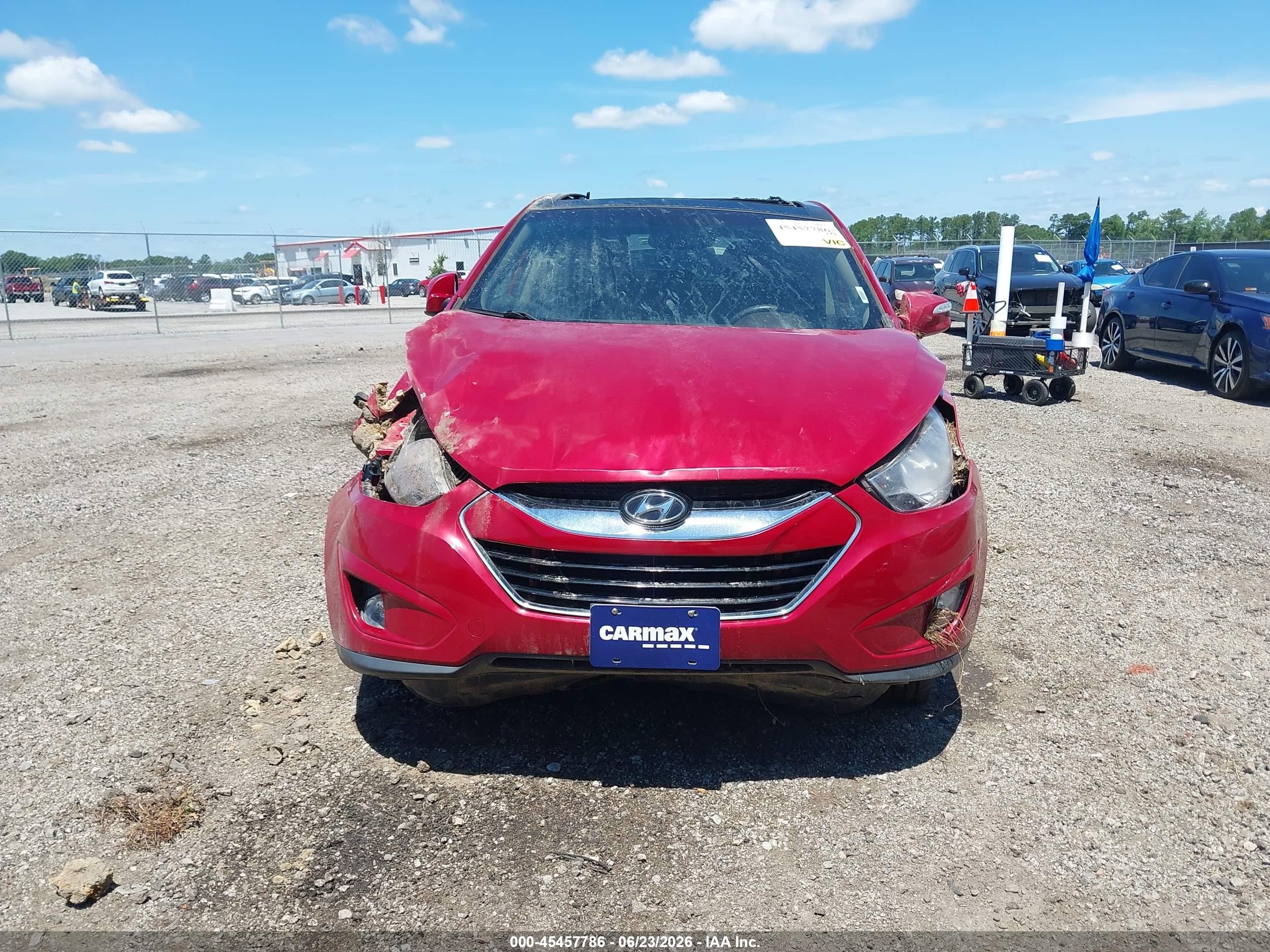 2013 Hyundai Tucson Limited Красный vin: KM8JUCACXDU611389