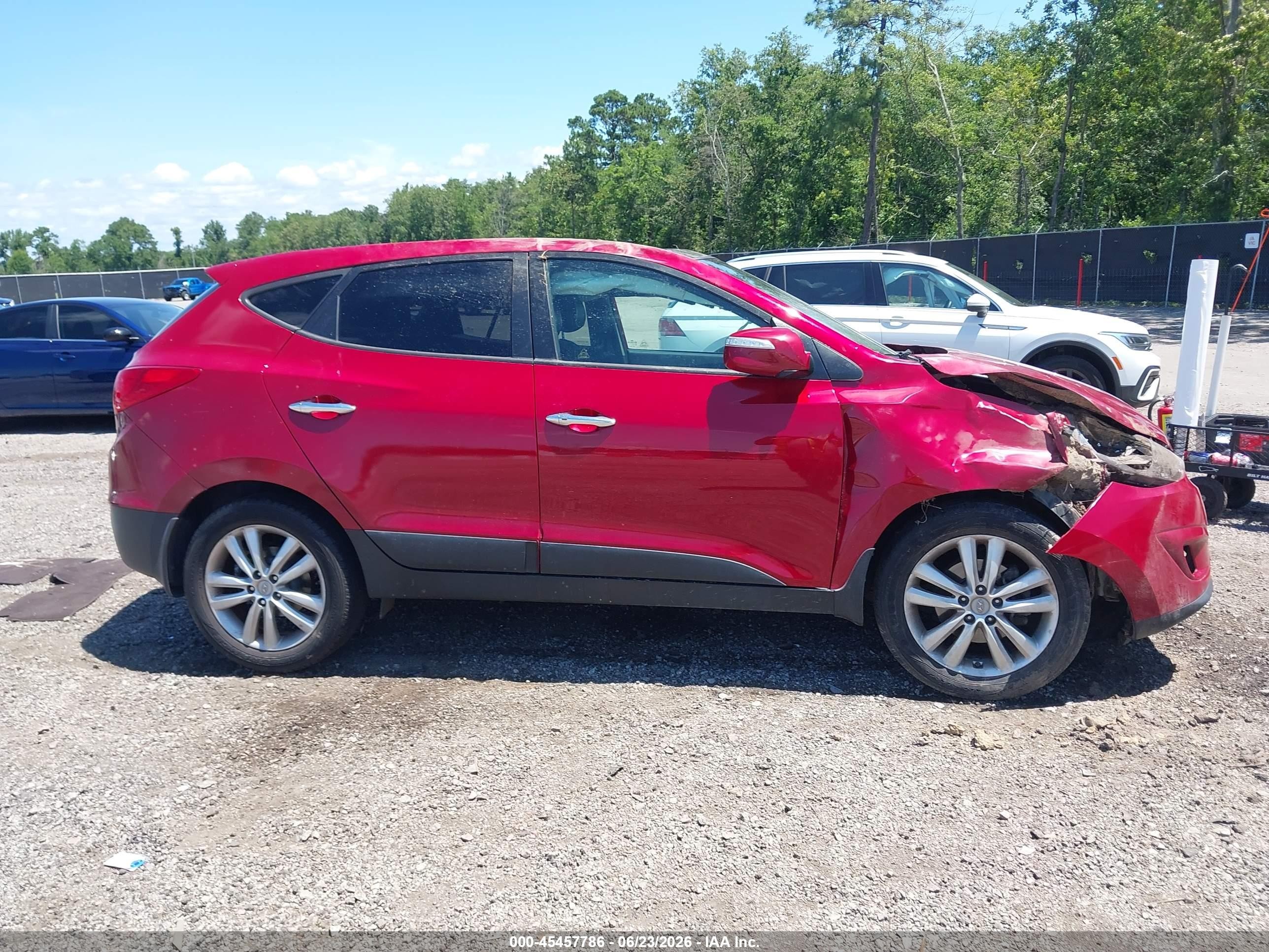 2013 Hyundai Tucson Limited Красный vin: KM8JUCACXDU611389