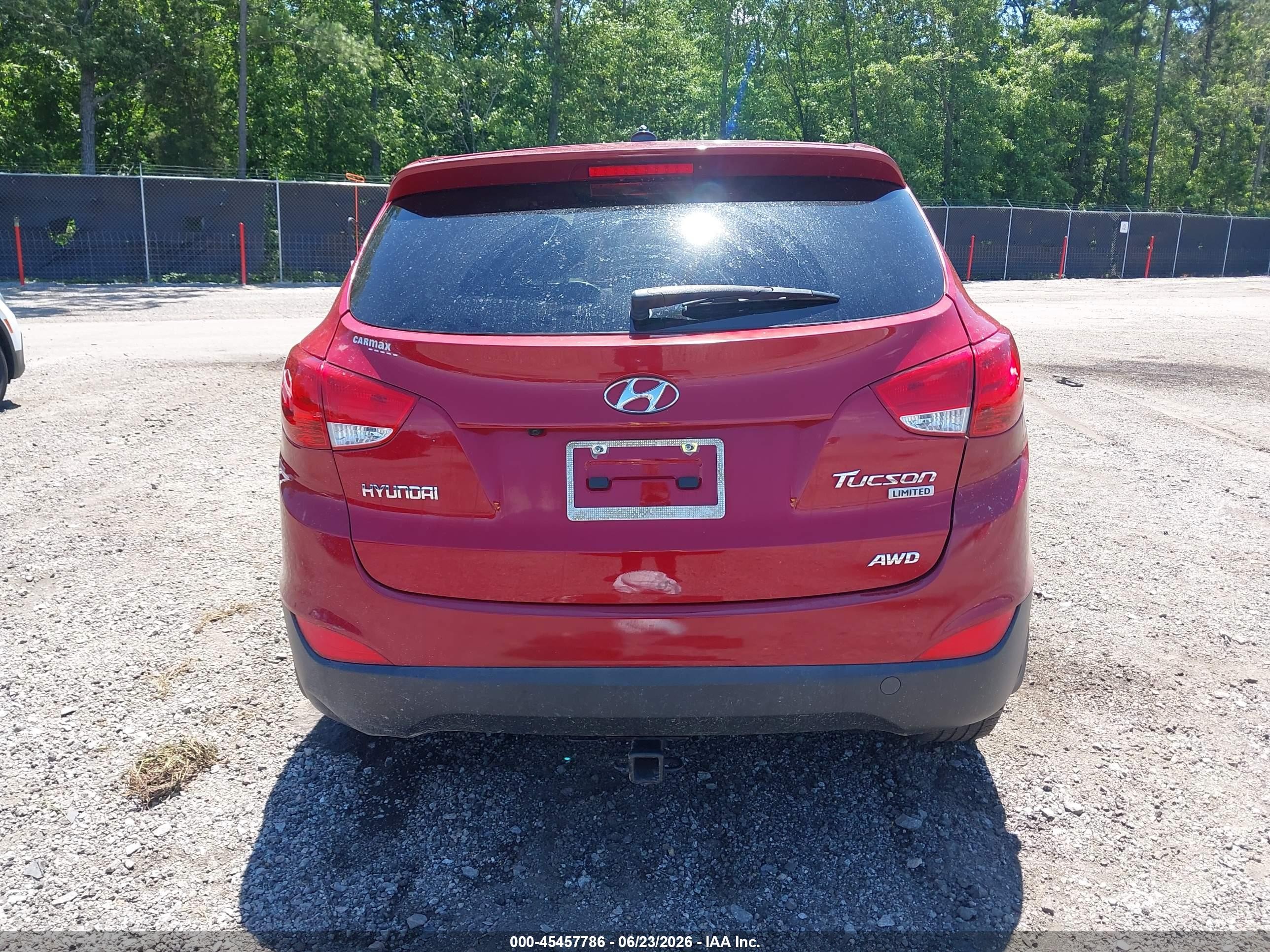 2013 Hyundai Tucson Limited Красный vin: KM8JUCACXDU611389