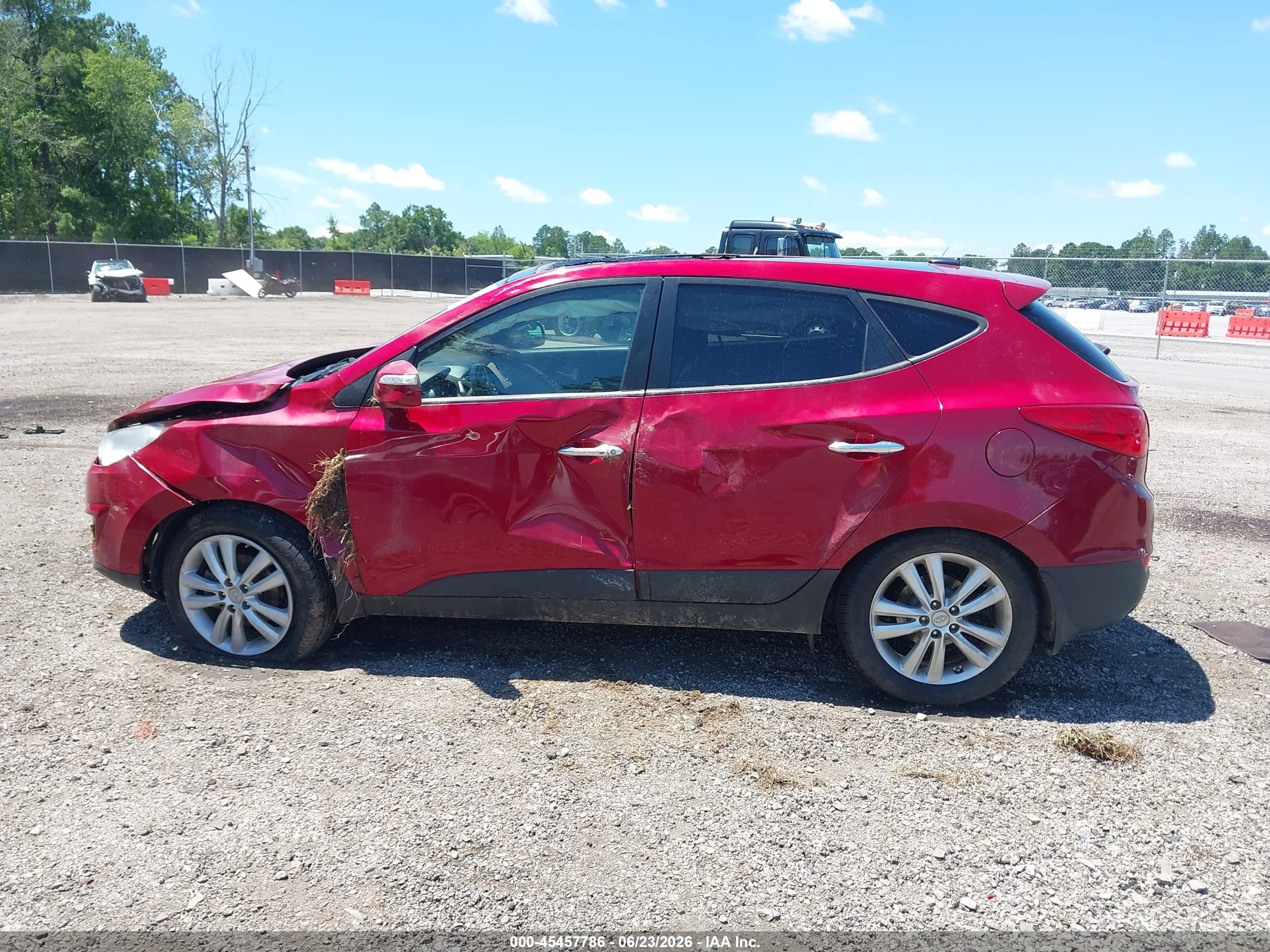 2013 Hyundai Tucson Limited Красный vin: KM8JUCACXDU611389