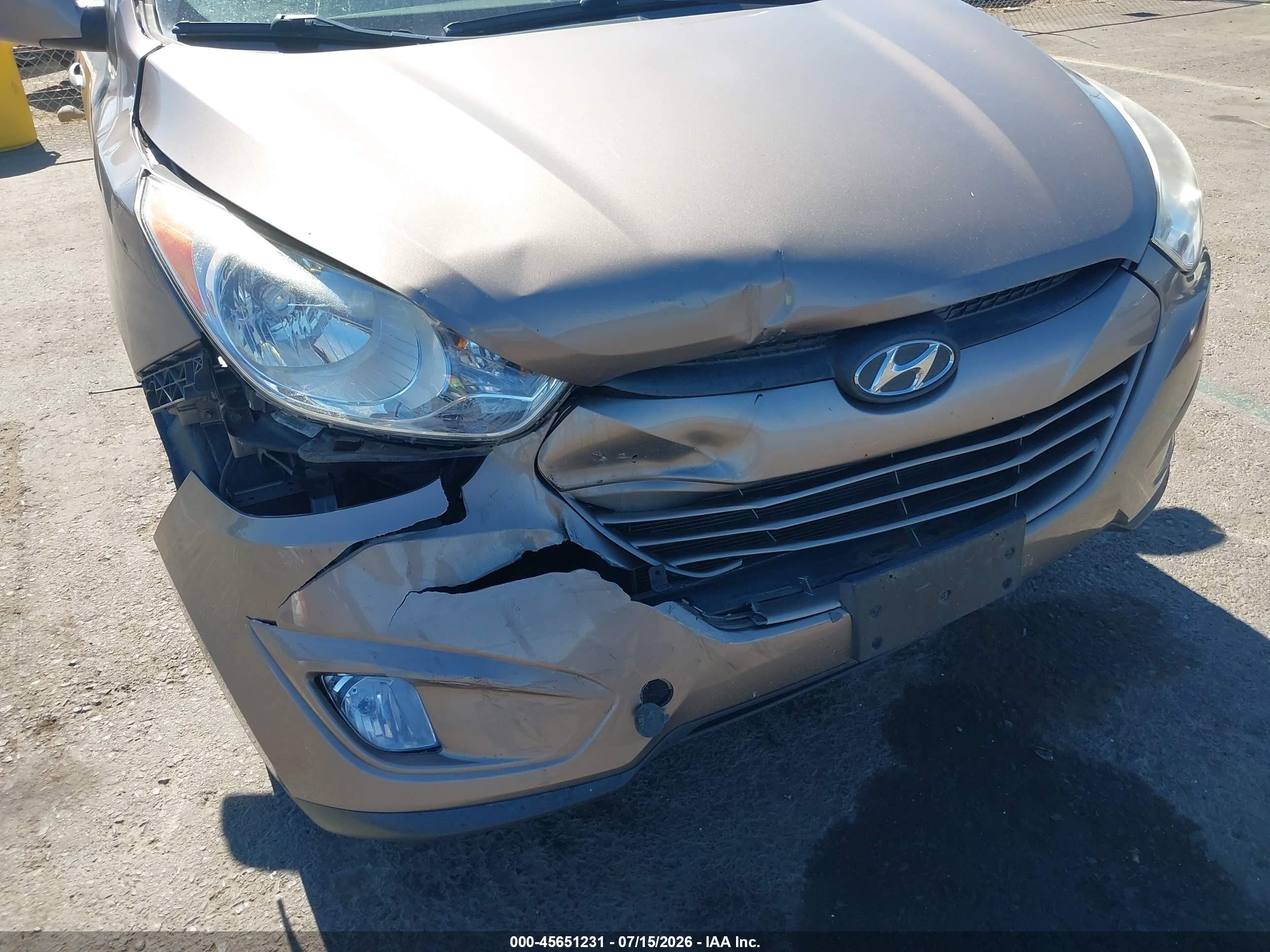 2013 Hyundai Tucson Gls Gold vin: KM8JUCACXDU621971