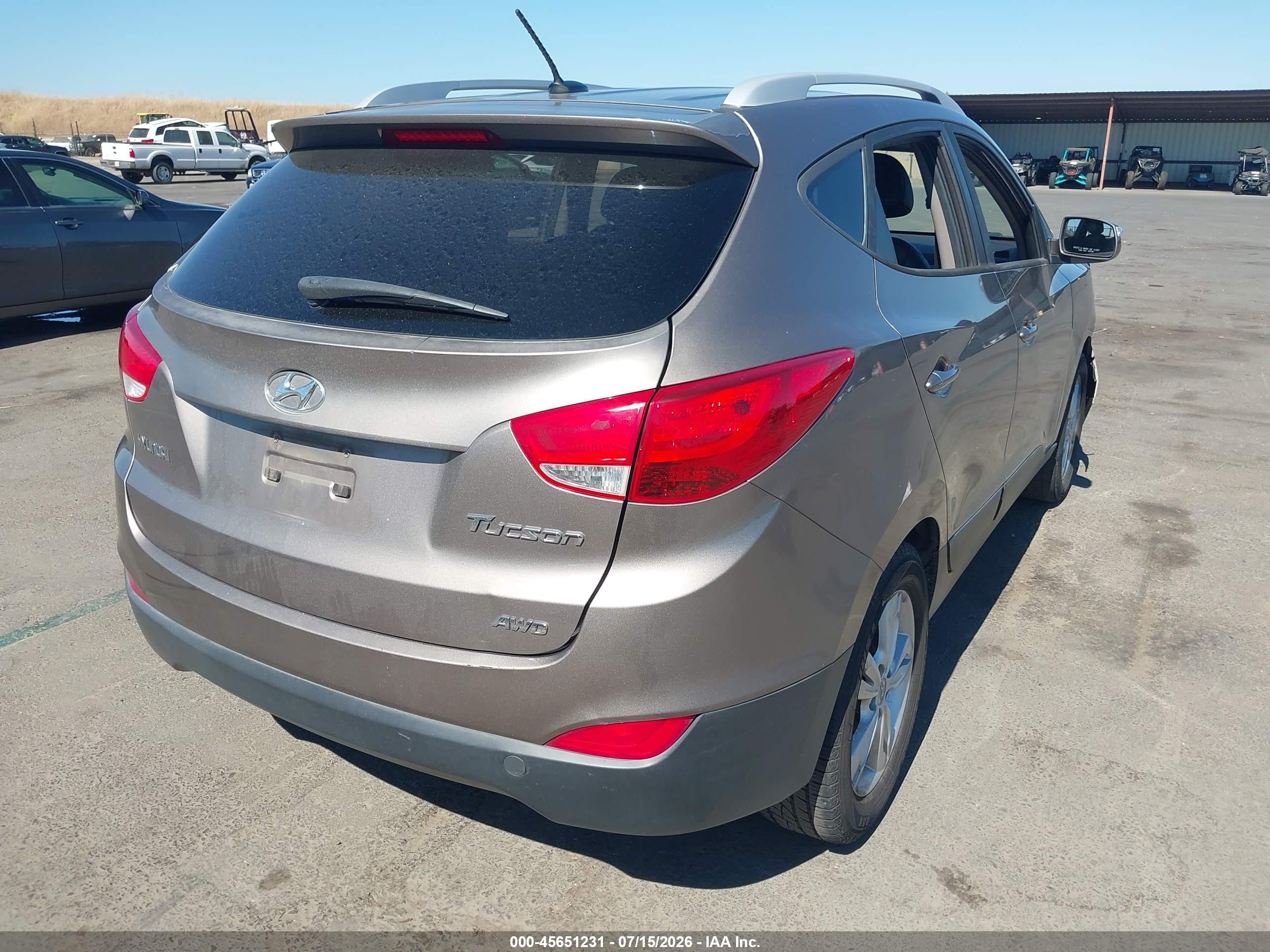 2013 Hyundai Tucson Gls Gold vin: KM8JUCACXDU621971
