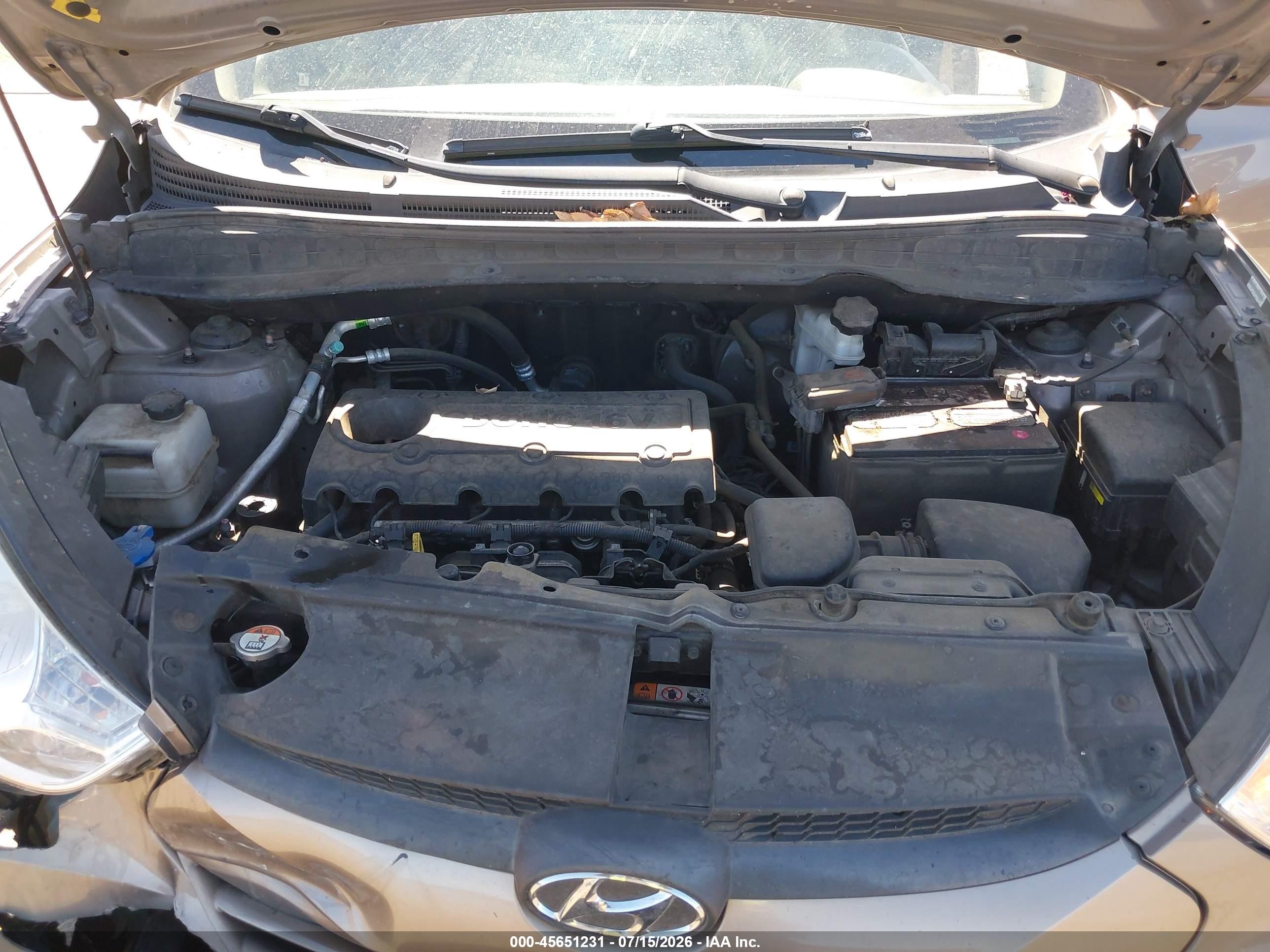 2013 Hyundai Tucson Gls Gold vin: KM8JUCACXDU621971