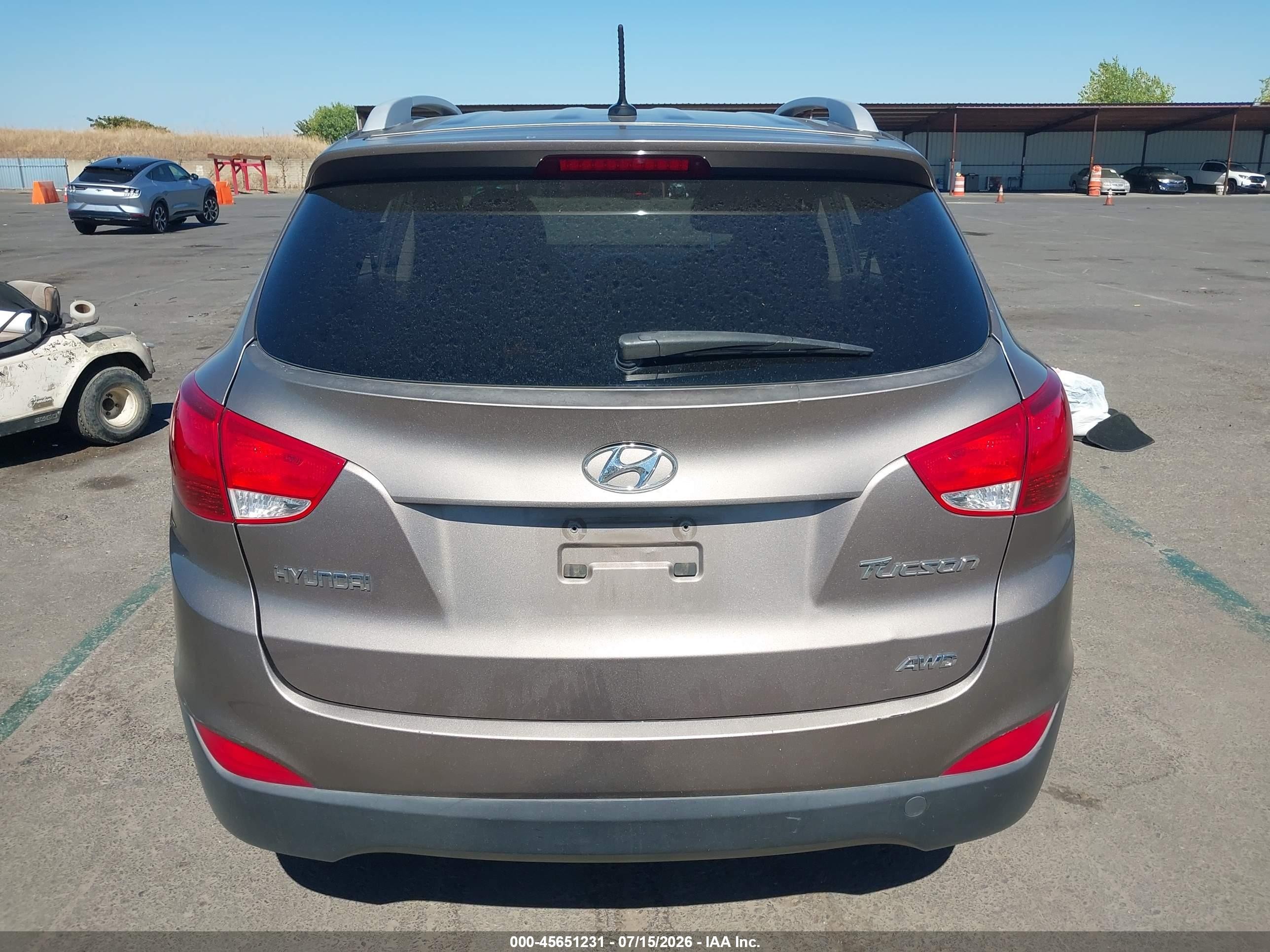 2013 Hyundai Tucson Gls Gold vin: KM8JUCACXDU621971