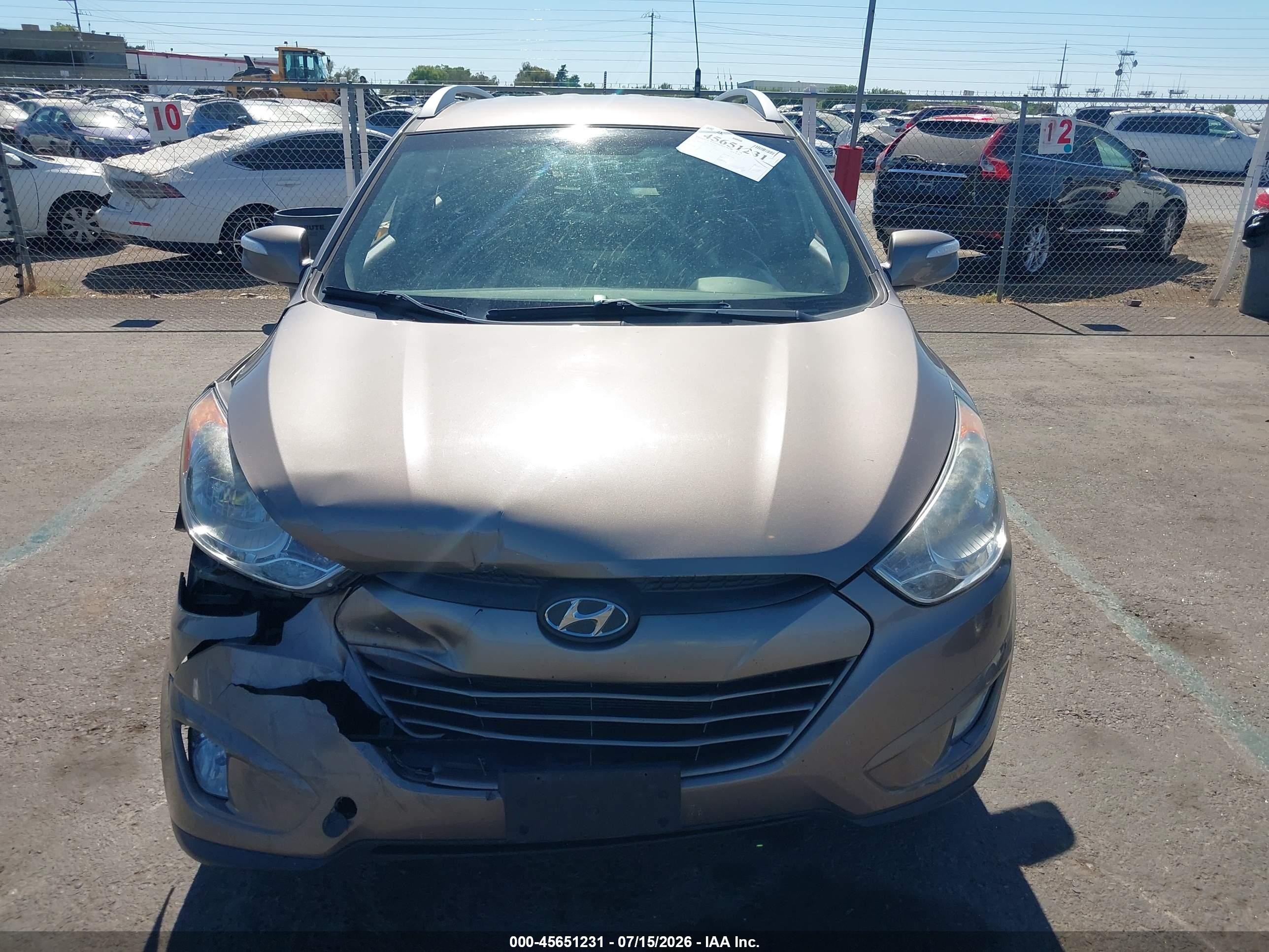 2013 Hyundai Tucson Gls Gold vin: KM8JUCACXDU621971