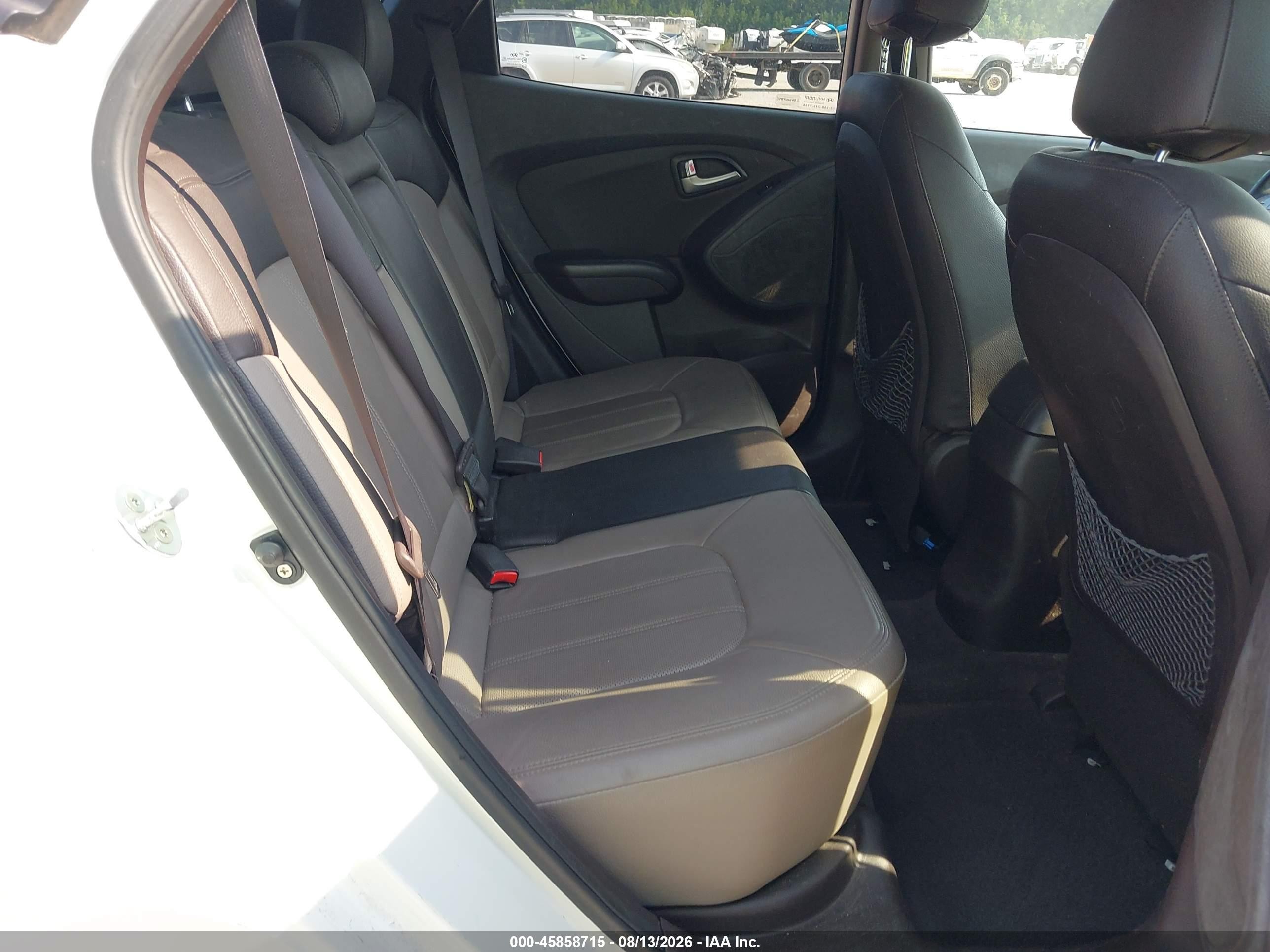 2013 Hyundai Tucson Limited White vin: KM8JUCACXDU665663