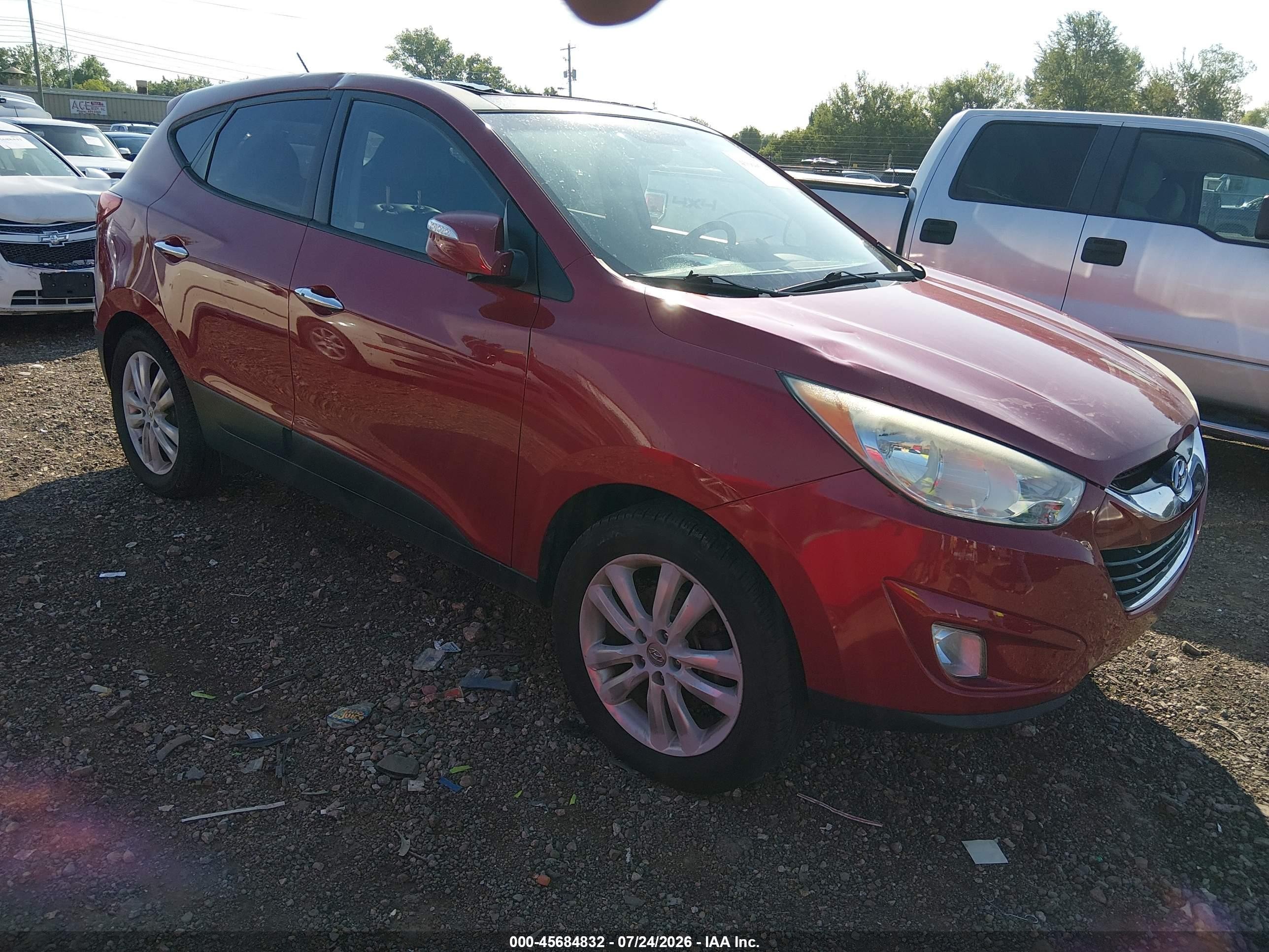 2013 Hyundai Tucson Limited Красный vin: KM8JUCACXDU772180