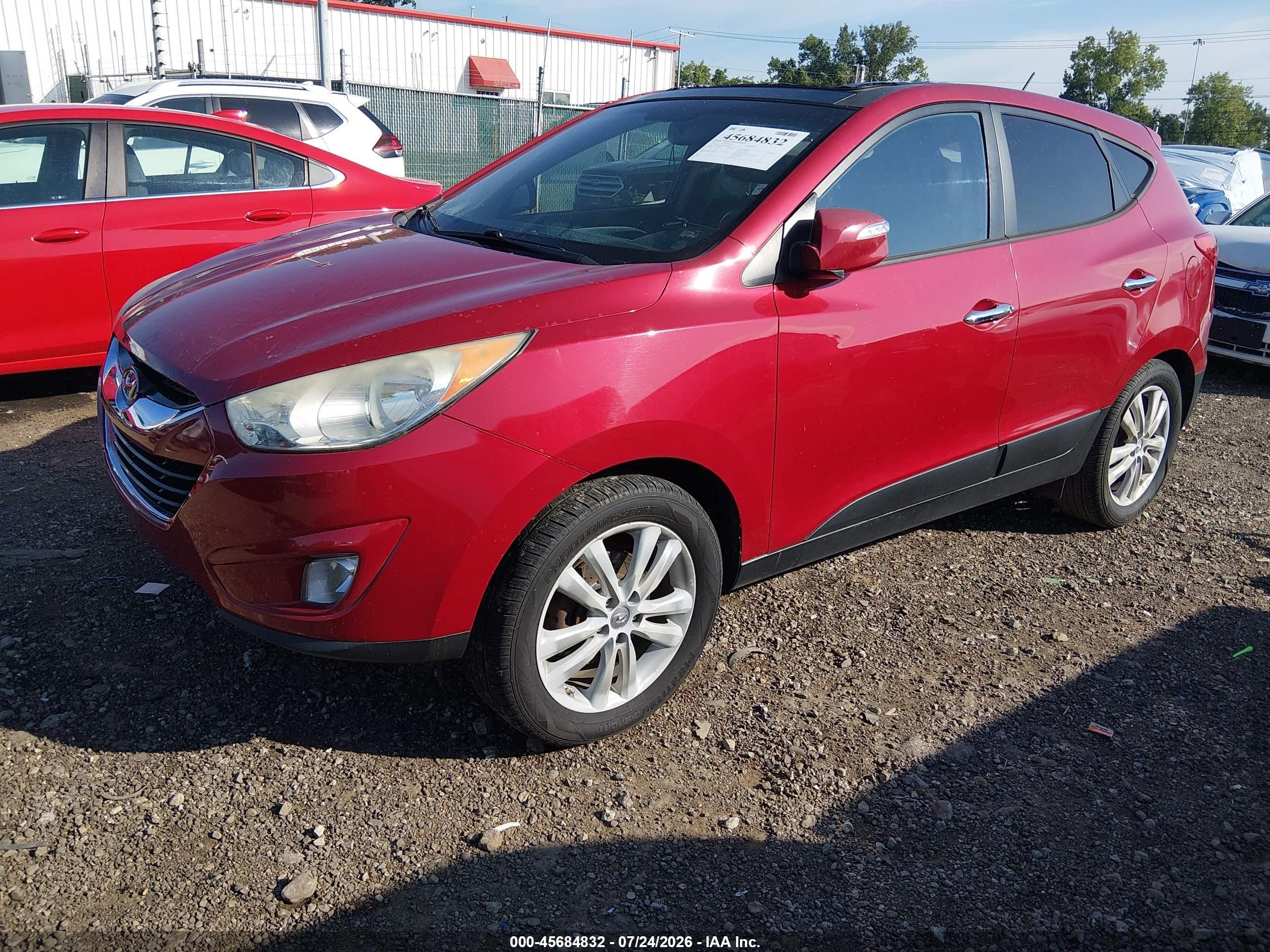 2013 Hyundai Tucson Limited Красный vin: KM8JUCACXDU772180