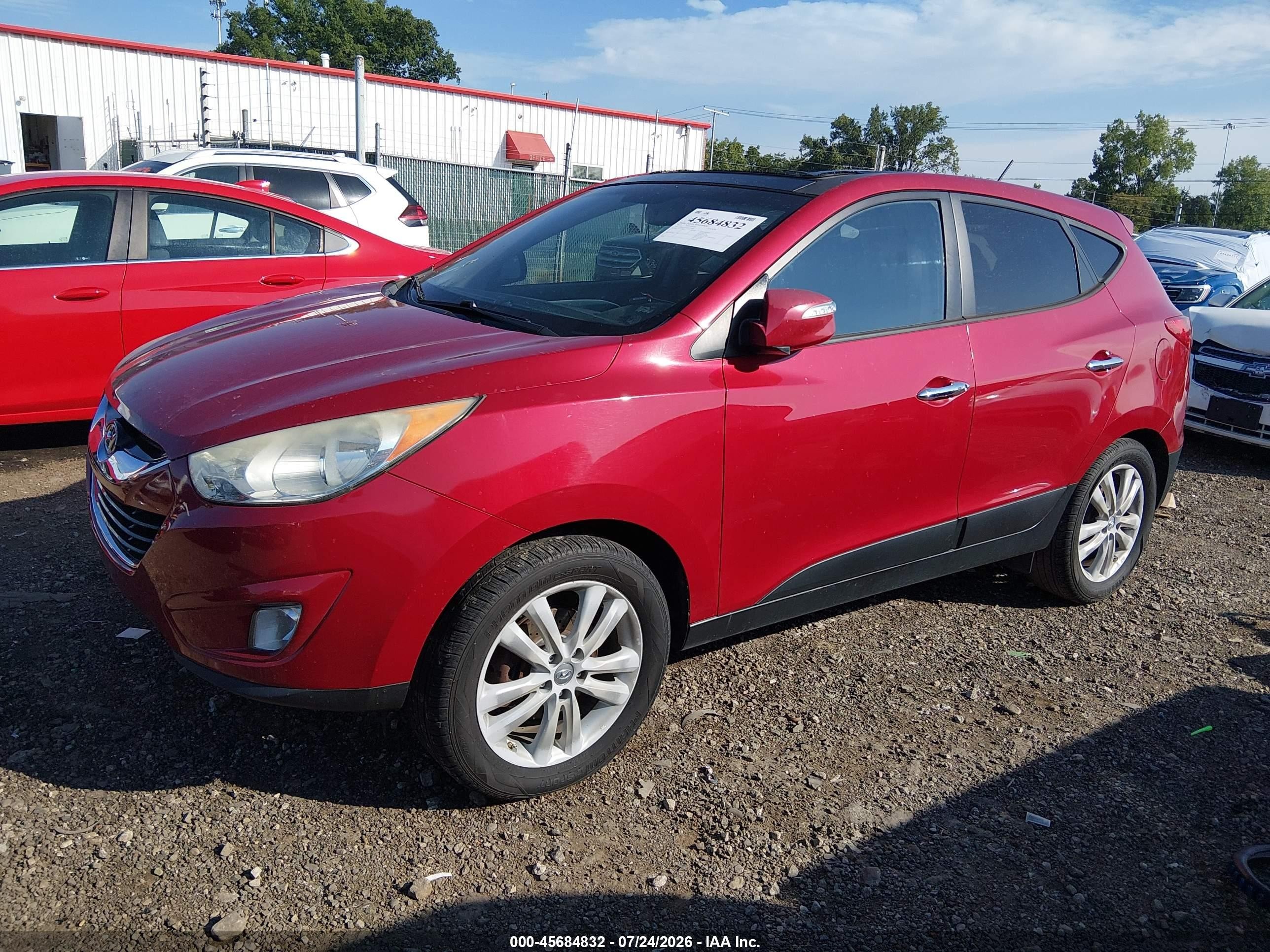 2013 Hyundai Tucson Limited Красный vin: KM8JUCACXDU772180