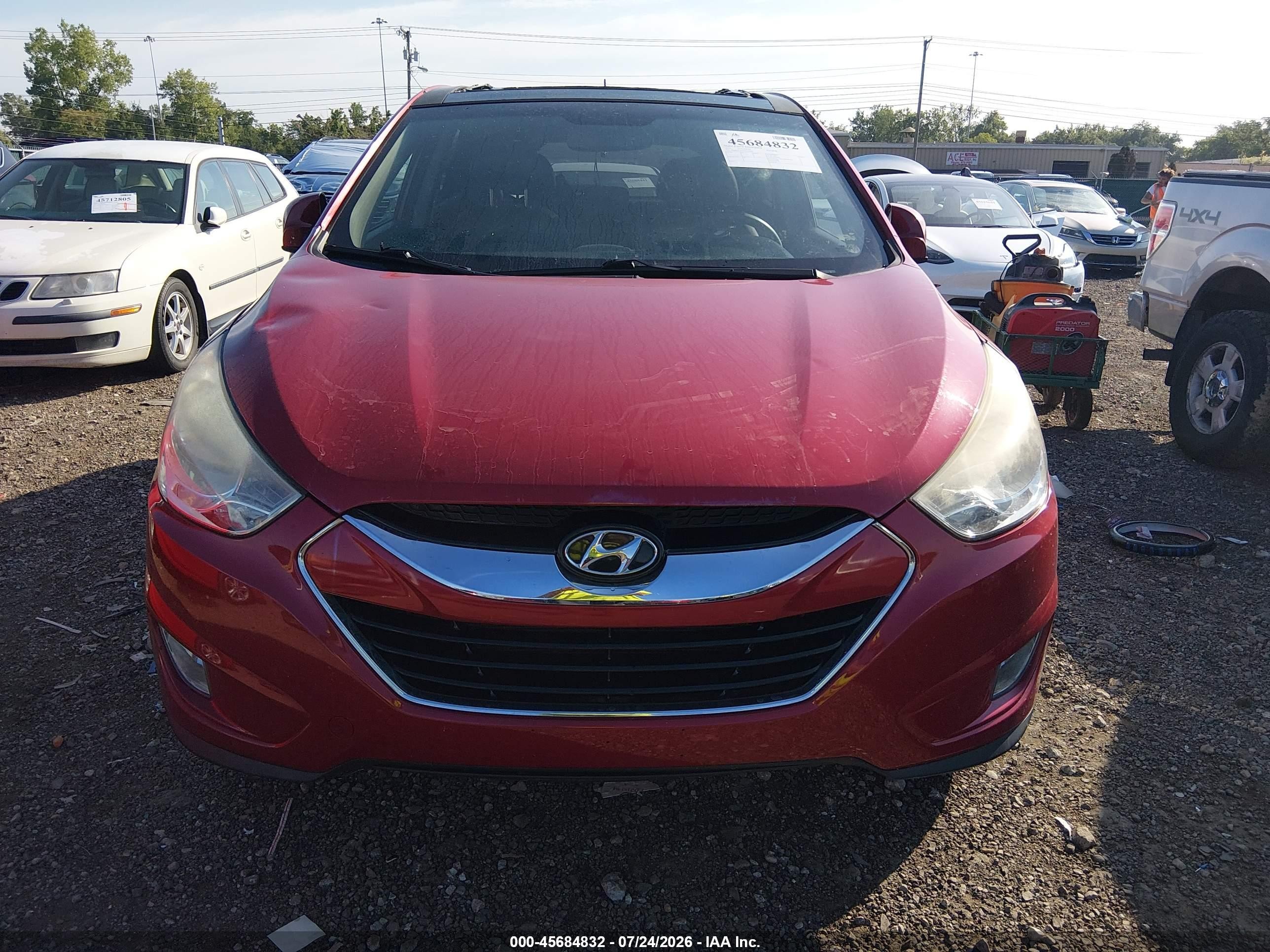 2013 Hyundai Tucson Limited Красный vin: KM8JUCACXDU772180