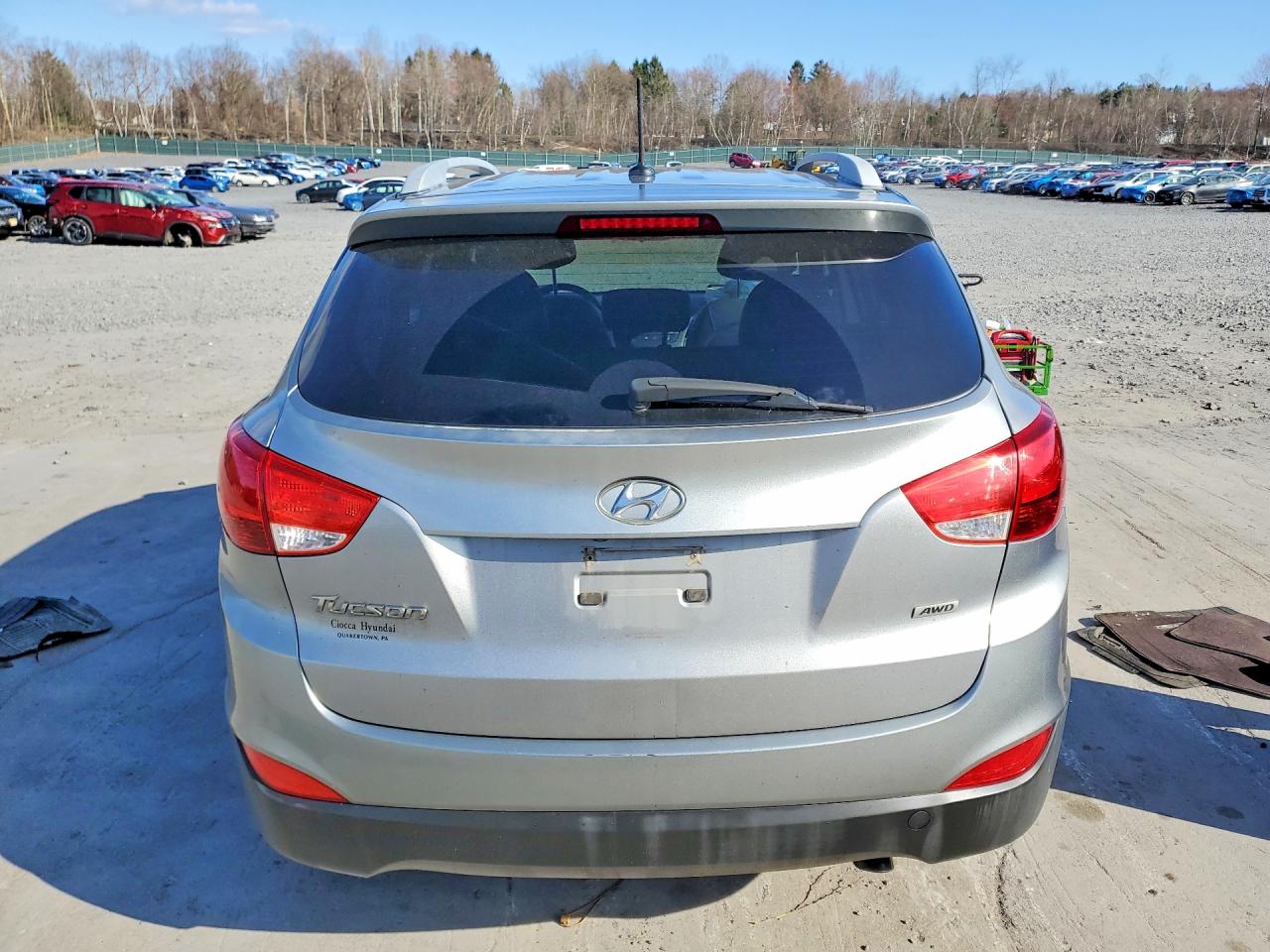 2014 Hyundai Tucson Se Silver vin: KM8JUCAG0EU930773