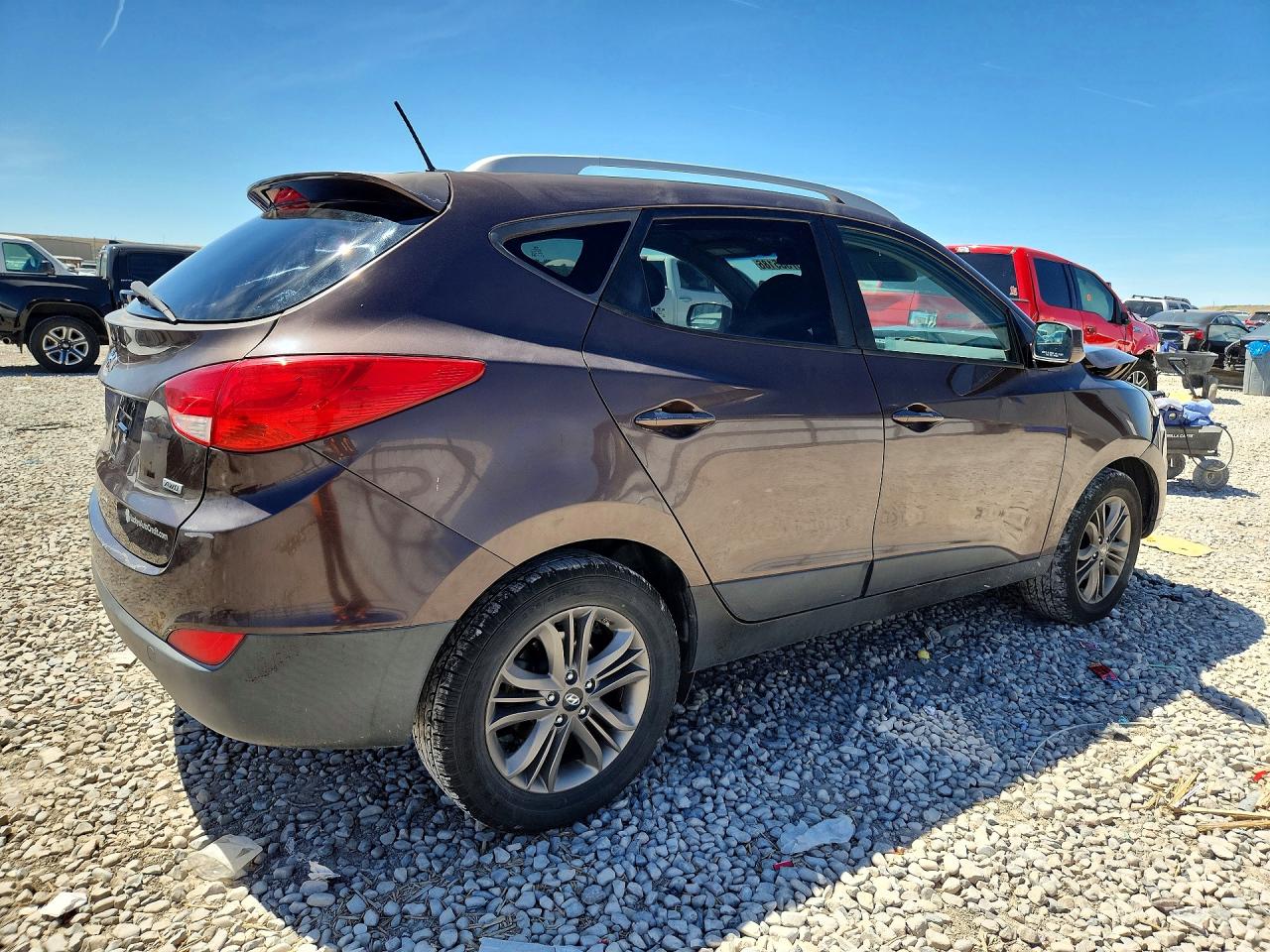 2015 Hyundai Tucson Se Brown vin: KM8JUCAG0FU007632