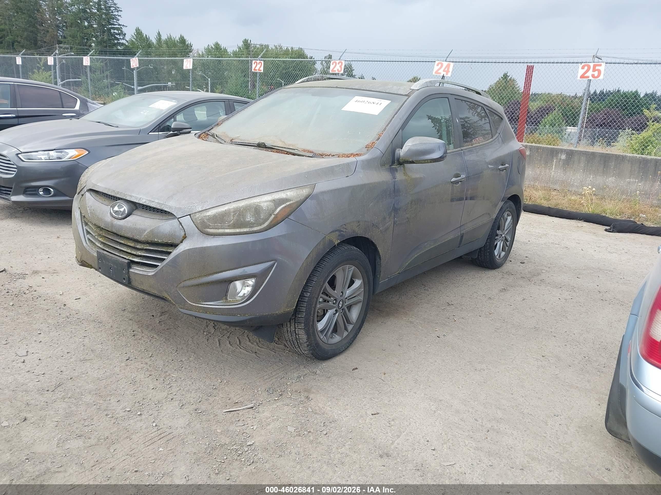 2015 Hyundai Tucson Se Gray vin: KM8JUCAG0FU021871