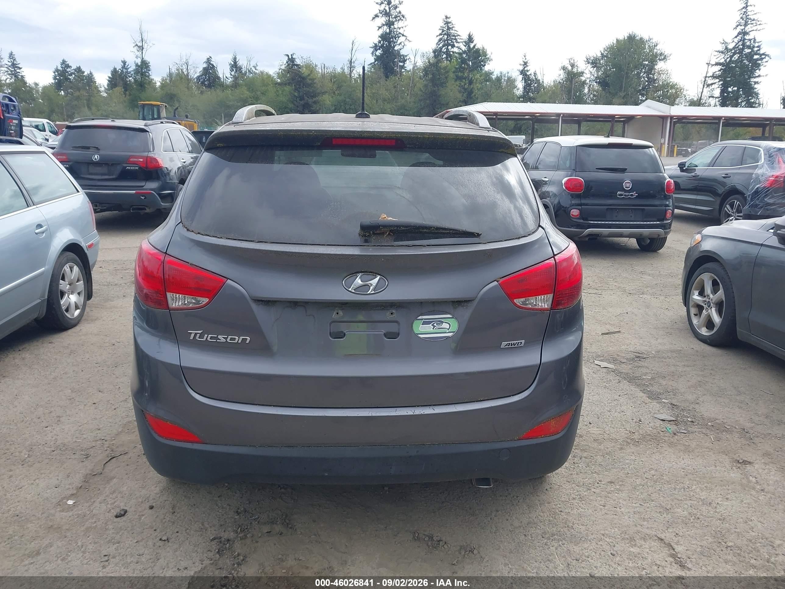 2015 Hyundai Tucson Se Gray vin: KM8JUCAG0FU021871