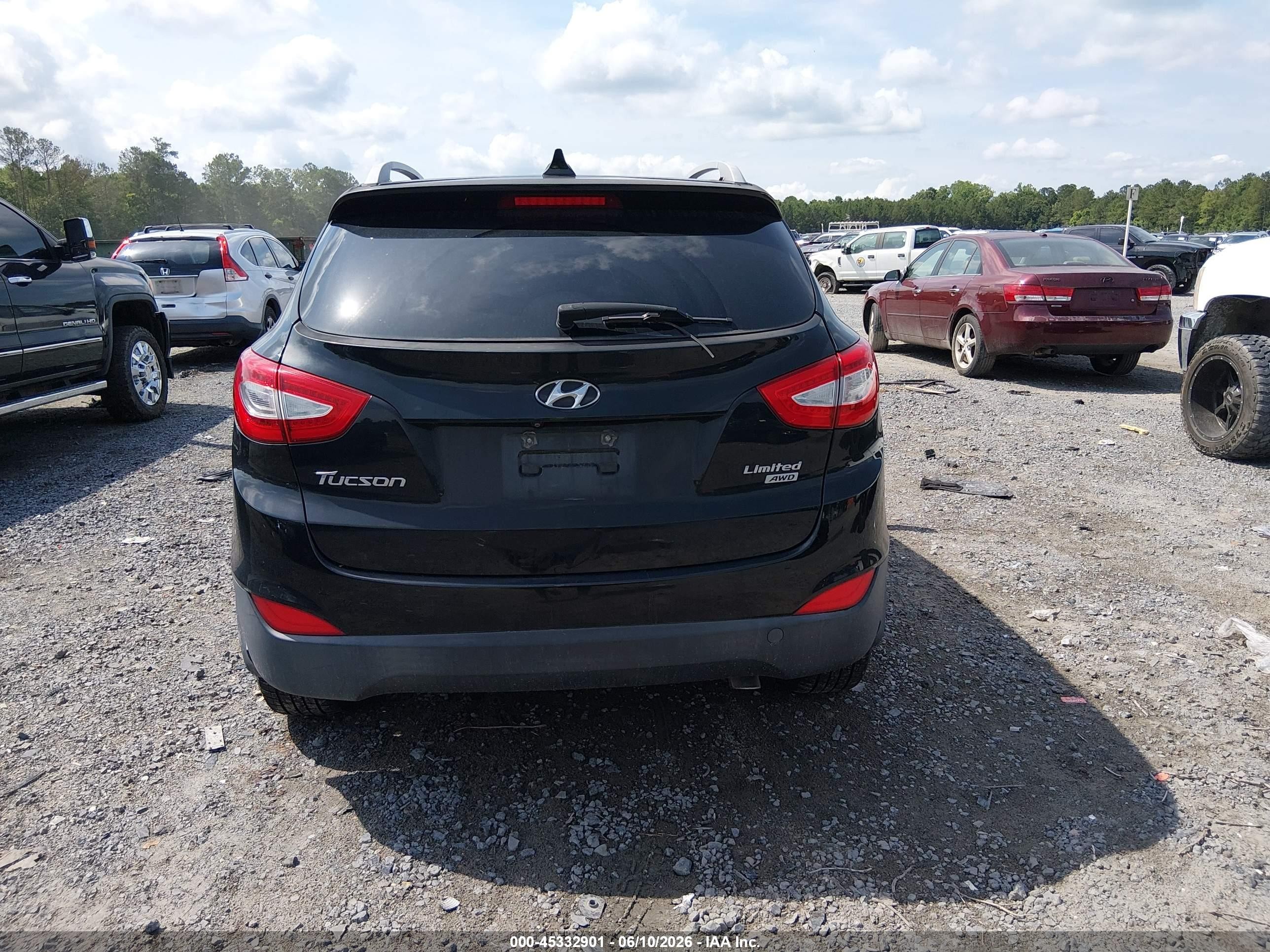 2015 Hyundai Tucson Limited Черный vin: KM8JUCAG0FU030117