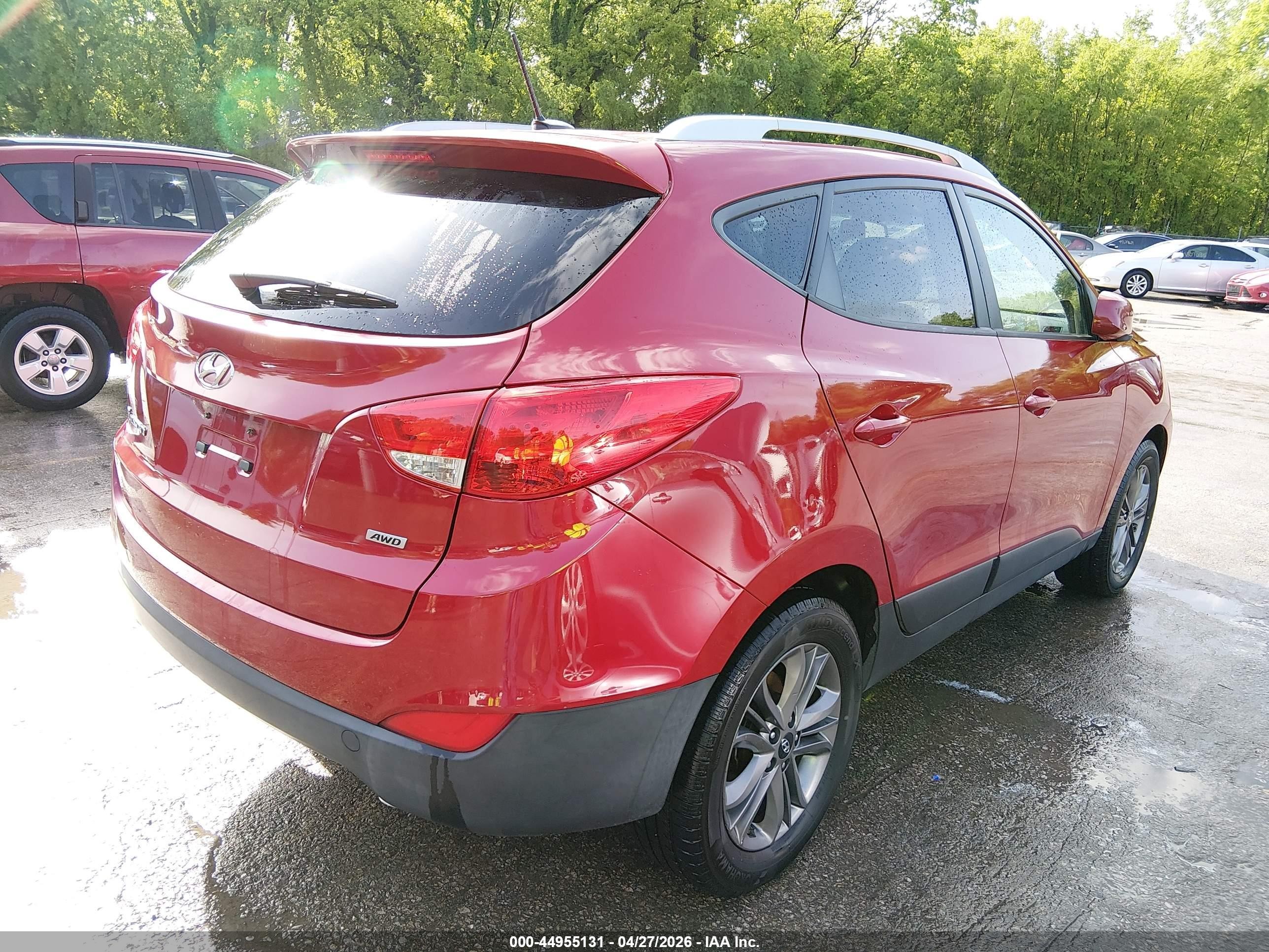 2015 Hyundai Tucson Se Красный vin: KM8JUCAG0FU052957