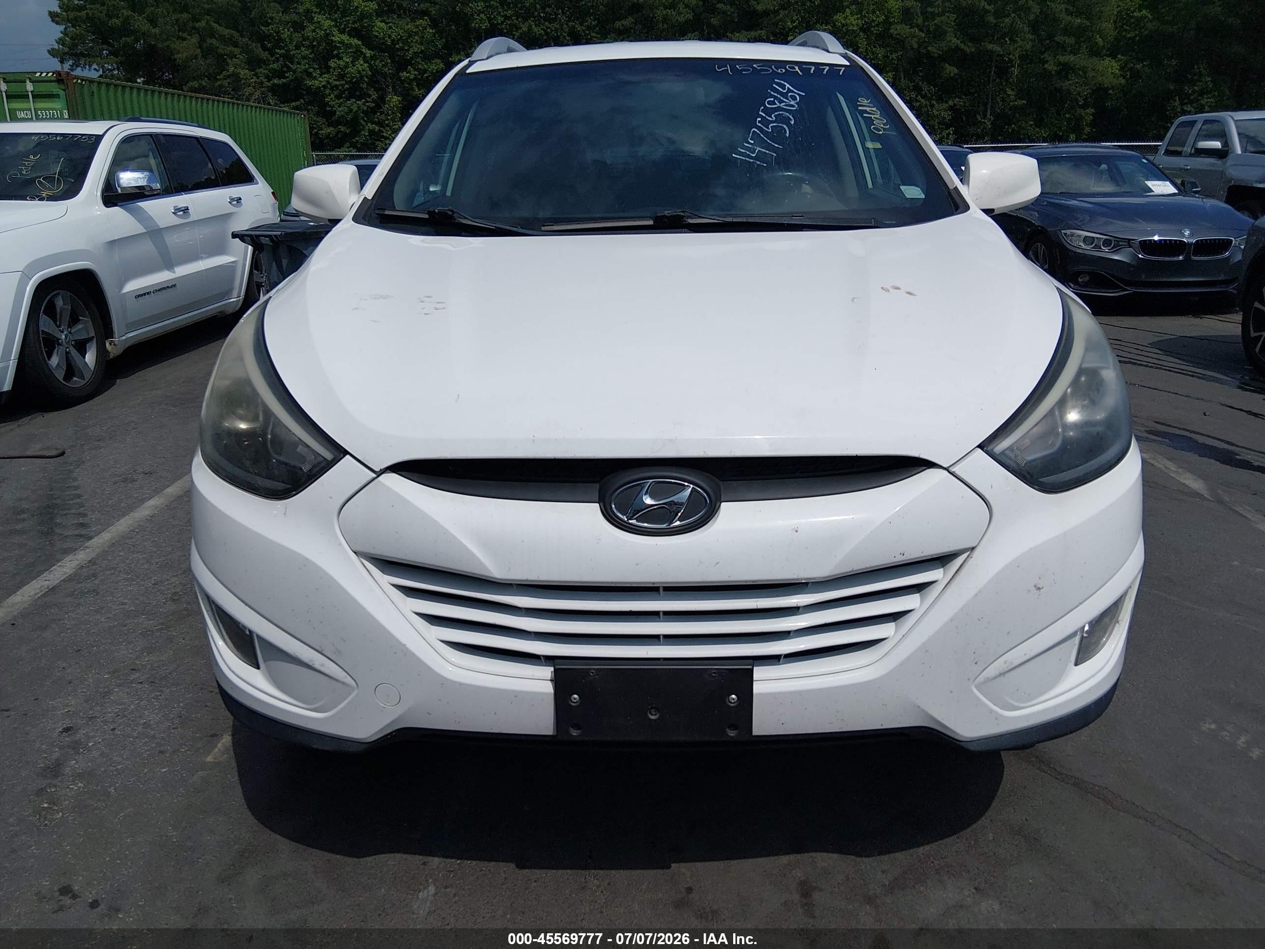 2015 Hyundai Tucson Se White vin: KM8JUCAG0FU072559