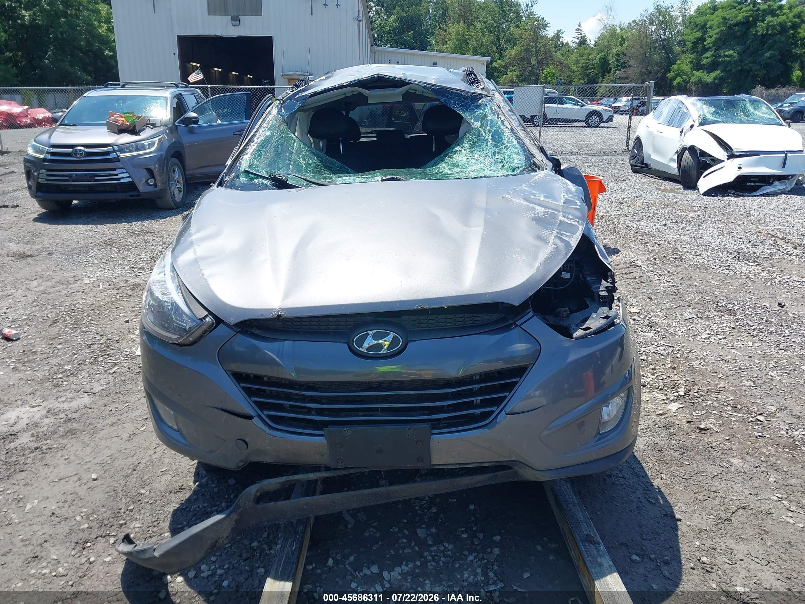 2015 Hyundai Tucson Se Серый vin: KM8JUCAG0FU979943