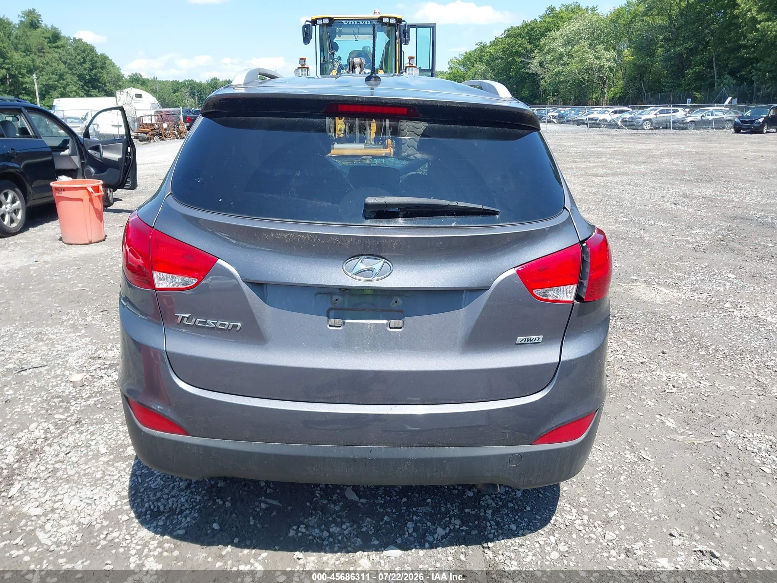 2015 Hyundai Tucson Se Серый vin: KM8JUCAG0FU979943