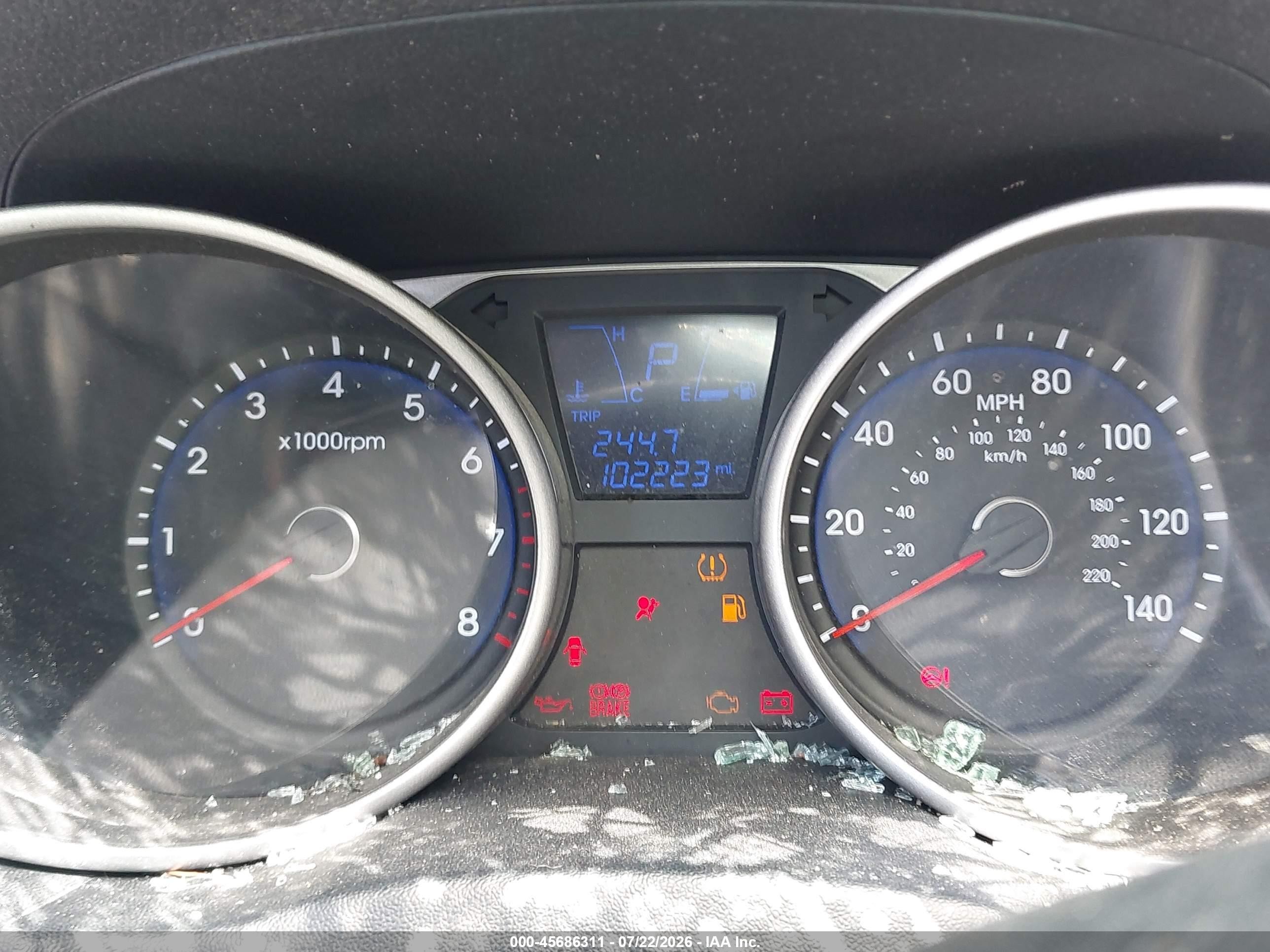 2015 Hyundai Tucson Se Серый vin: KM8JUCAG0FU979943