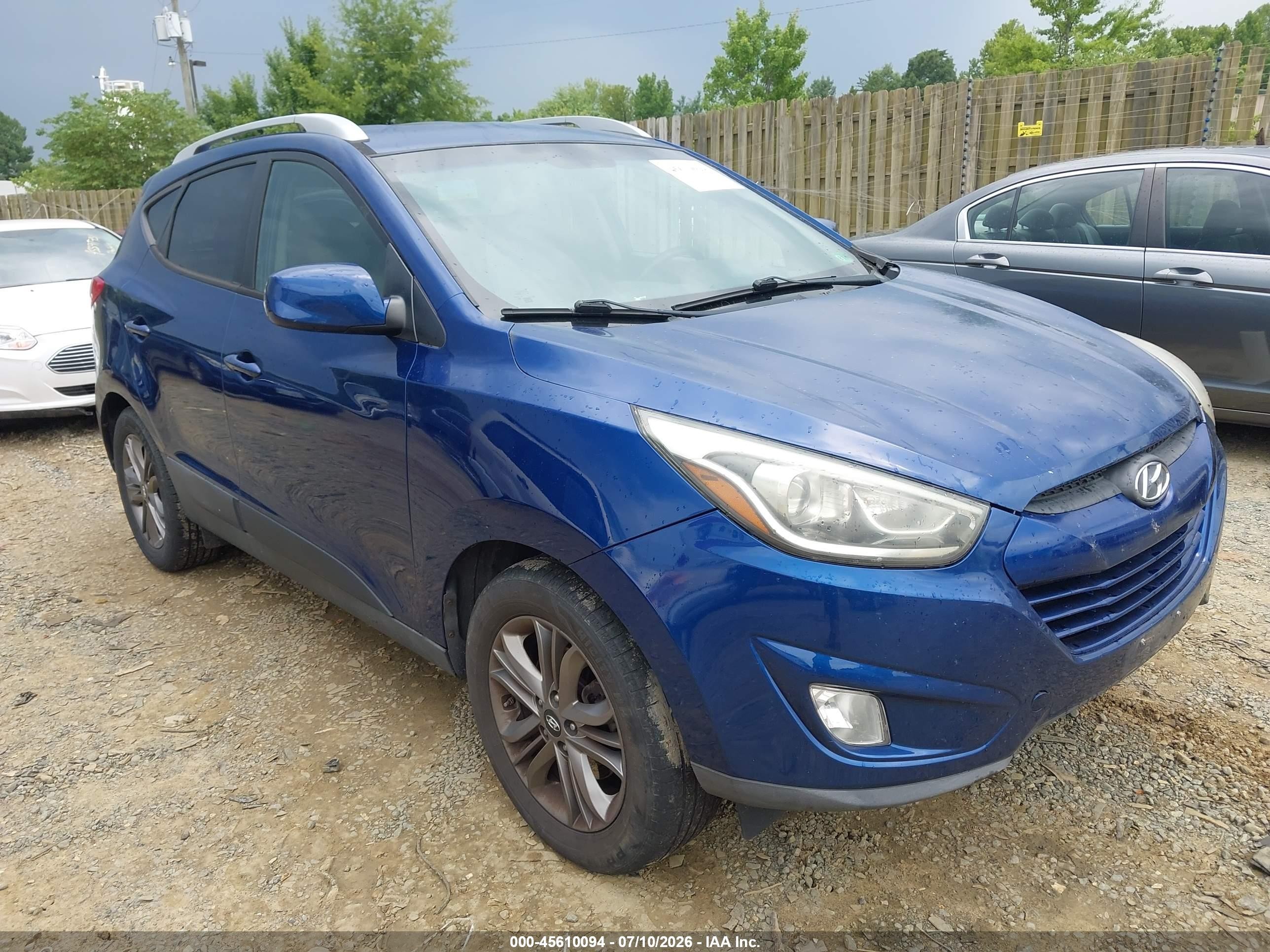 2015 Hyundai Tucson Se Blue vin: KM8JUCAG0FU982647