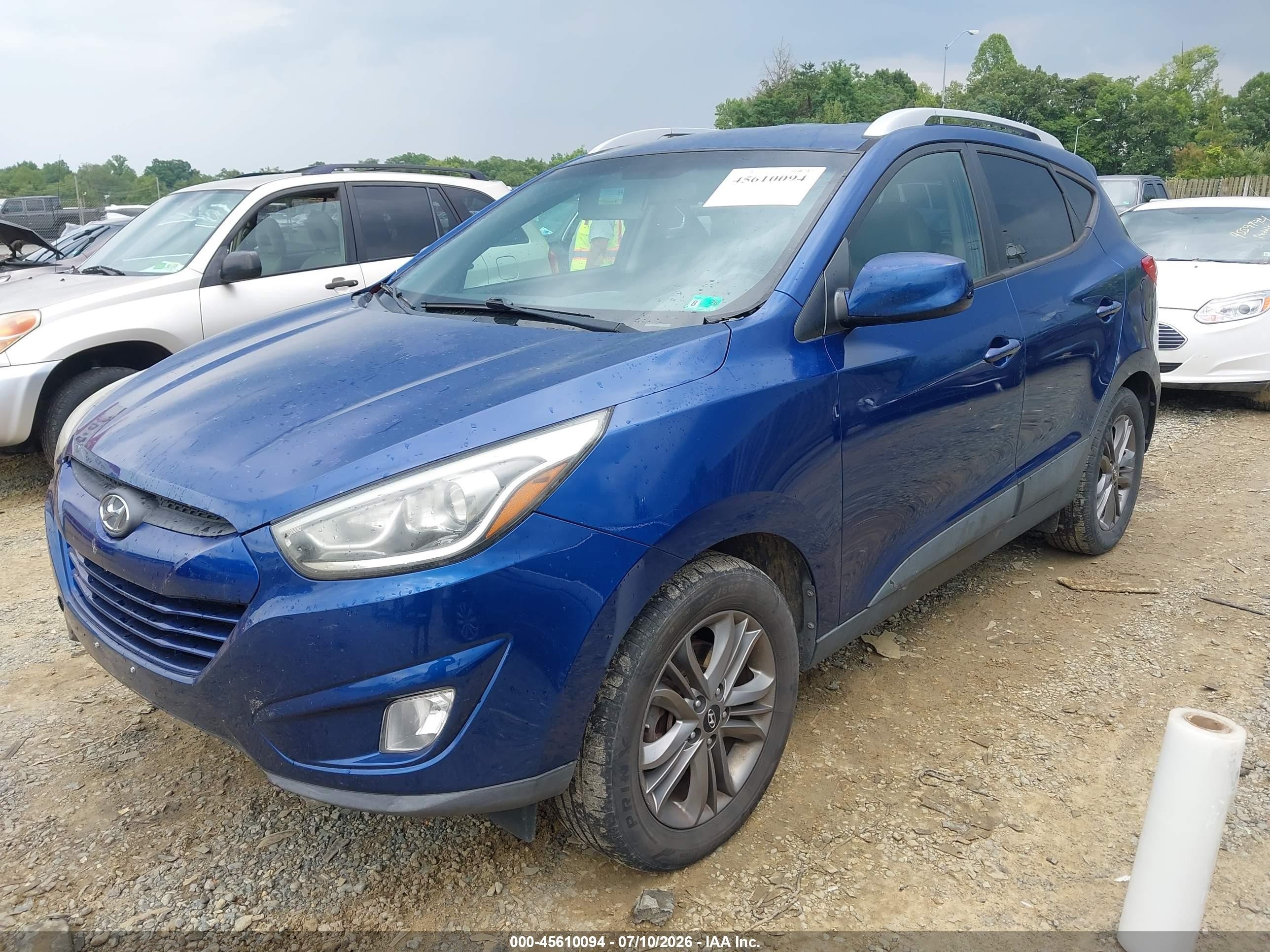2015 Hyundai Tucson Se Blue vin: KM8JUCAG0FU982647