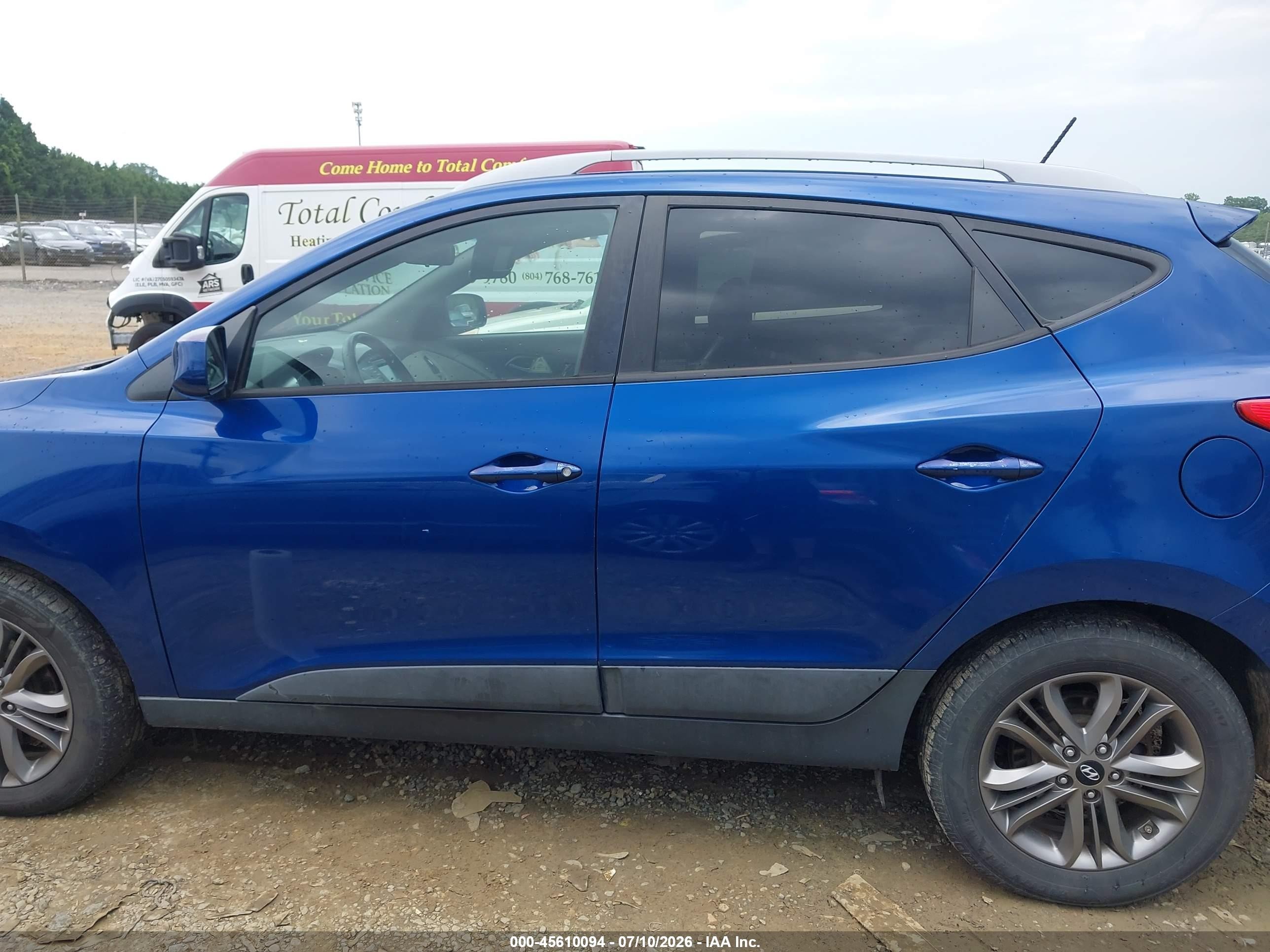 2015 Hyundai Tucson Se Blue vin: KM8JUCAG0FU982647