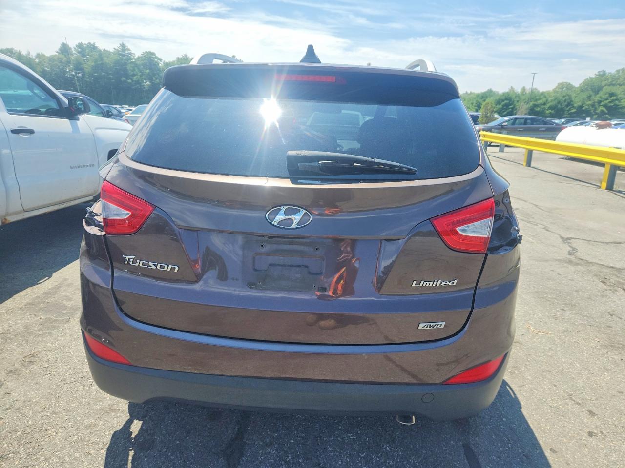2014 Hyundai Tucson Limited Brown vin: KM8JUCAG1EU842671