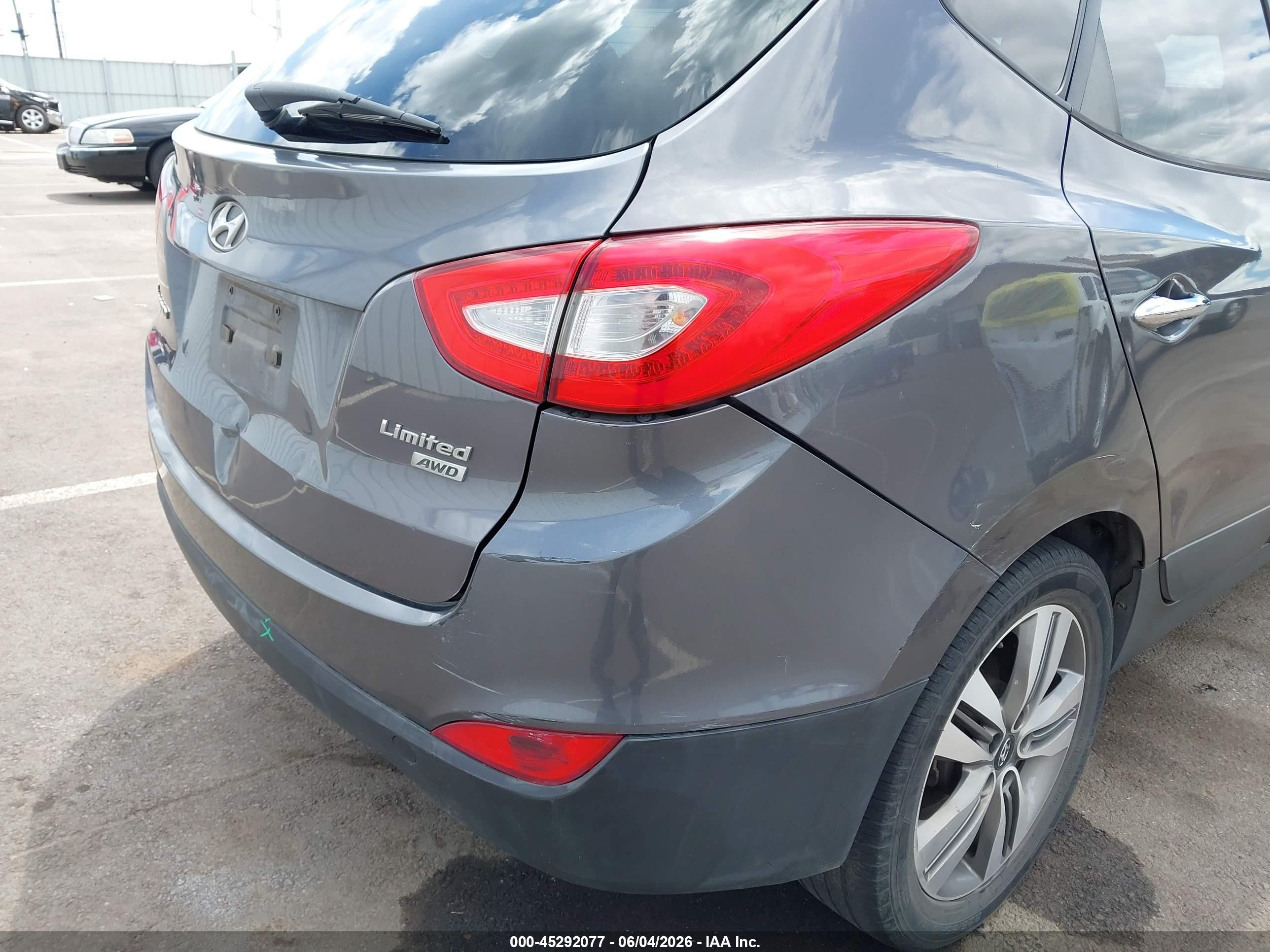 2014 Hyundai Tucson Limited Gray vin: KM8JUCAG1EU900083