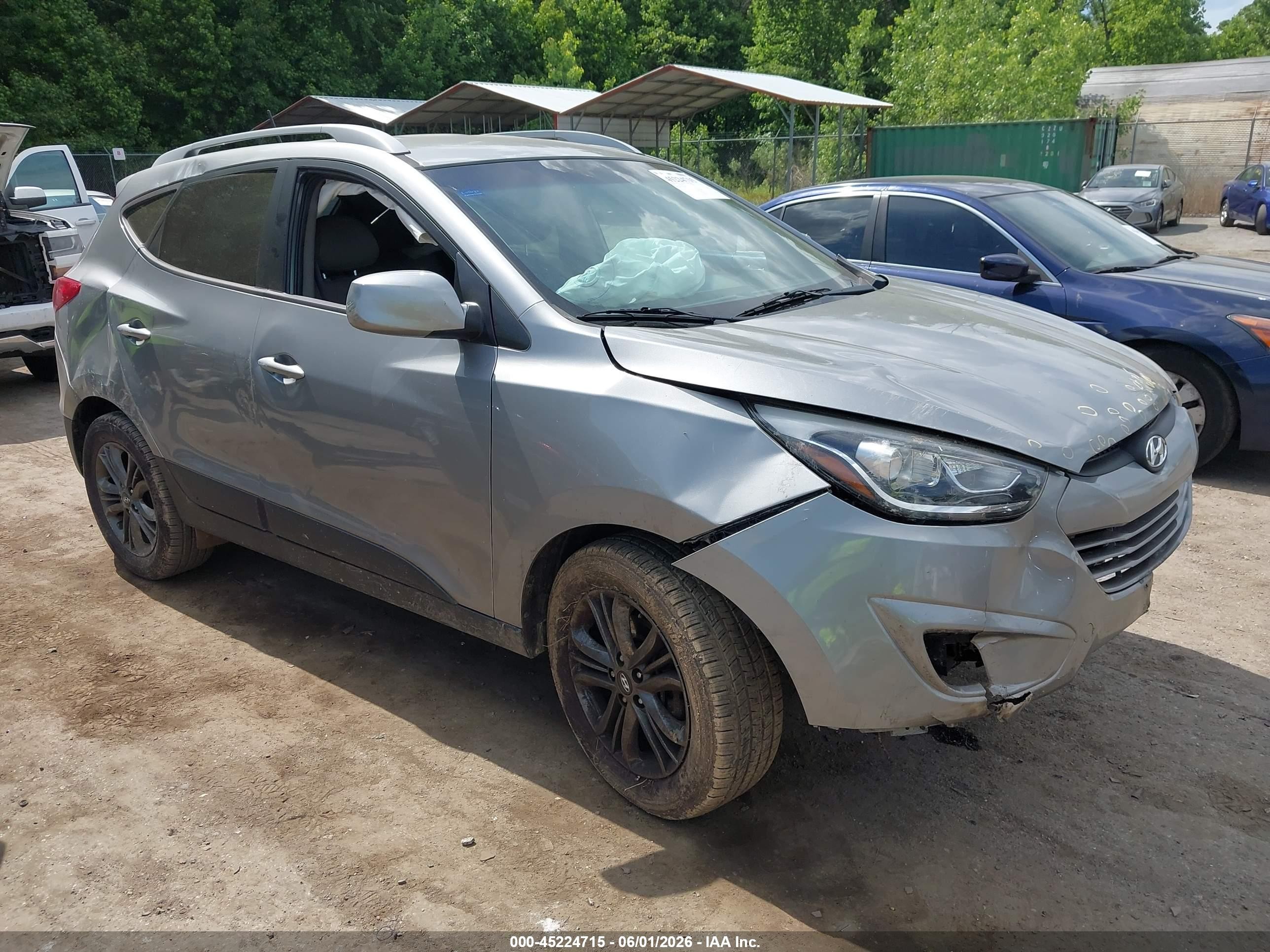 2015 Hyundai Tucson Se Silver vin: KM8JUCAG1FU080685