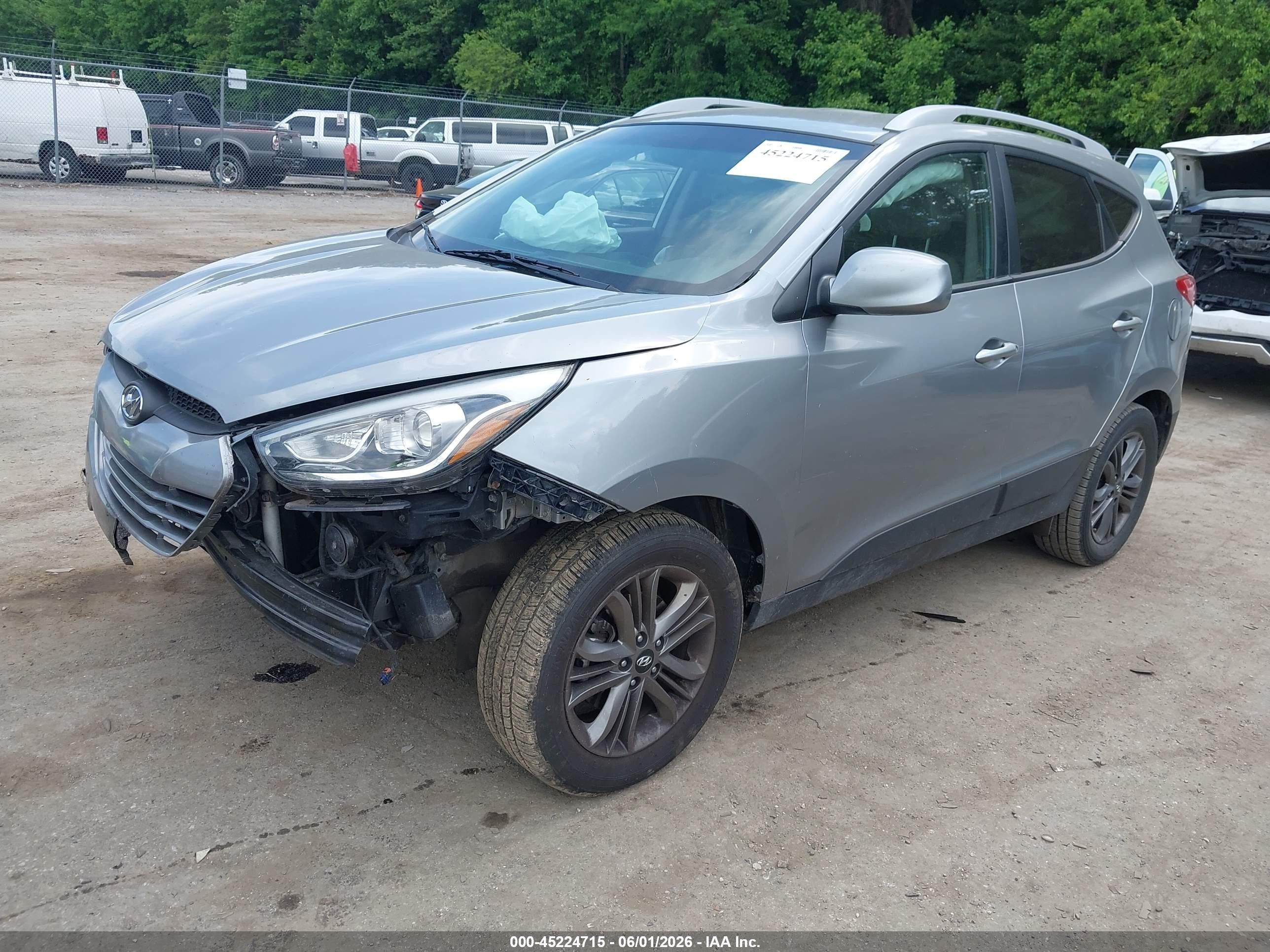 2015 Hyundai Tucson Se Silver vin: KM8JUCAG1FU080685