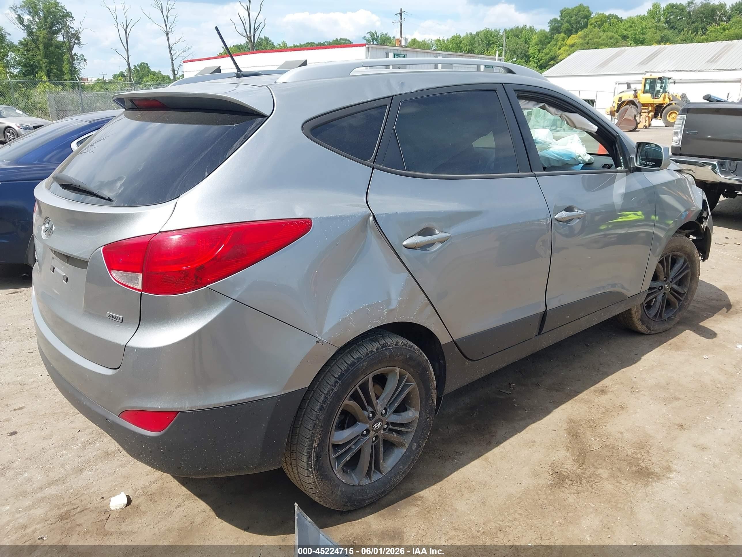 2015 Hyundai Tucson Se Silver vin: KM8JUCAG1FU080685