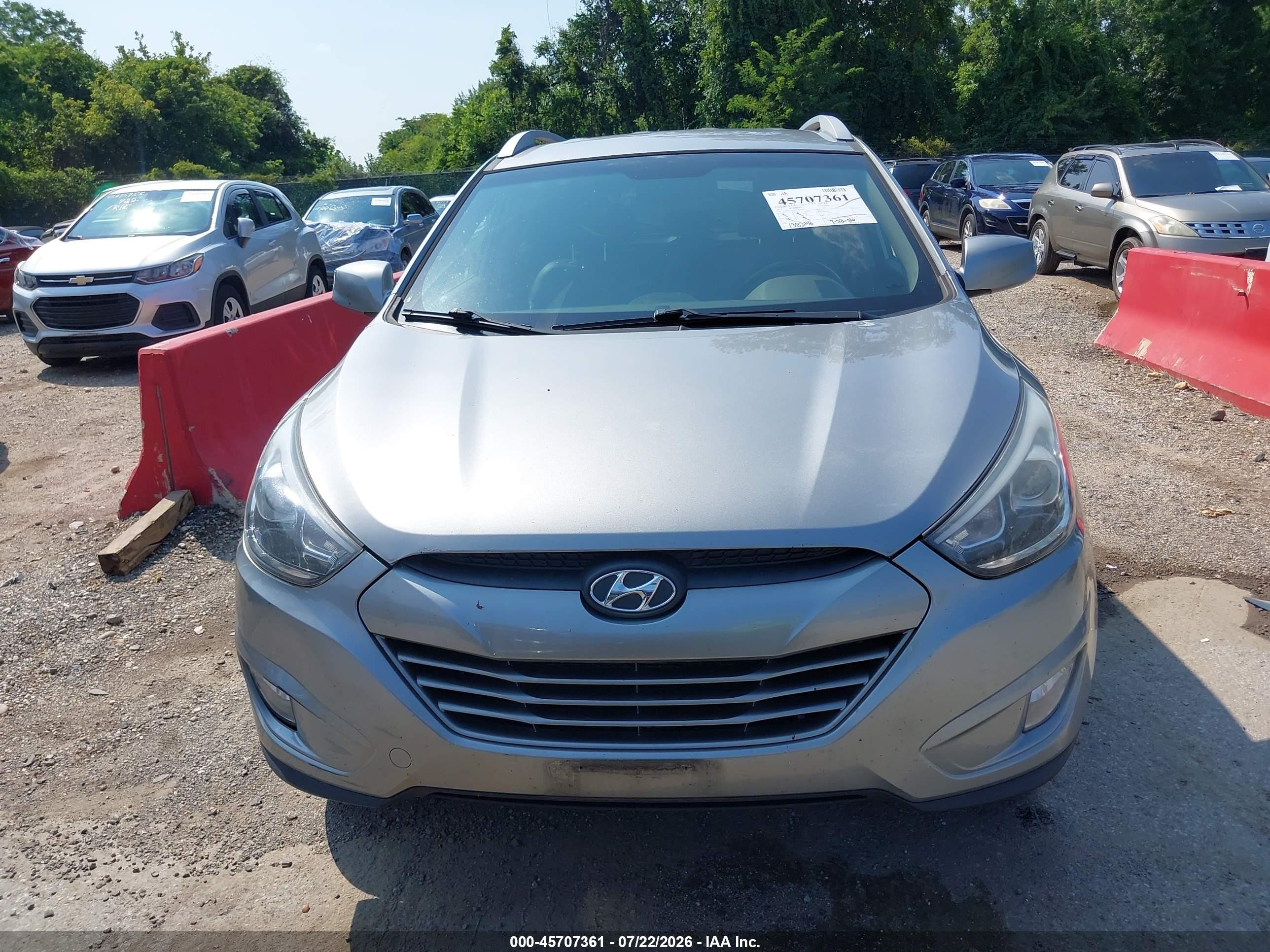 2014 Hyundai Tucson Se Silver vin: KM8JUCAG2EU806164