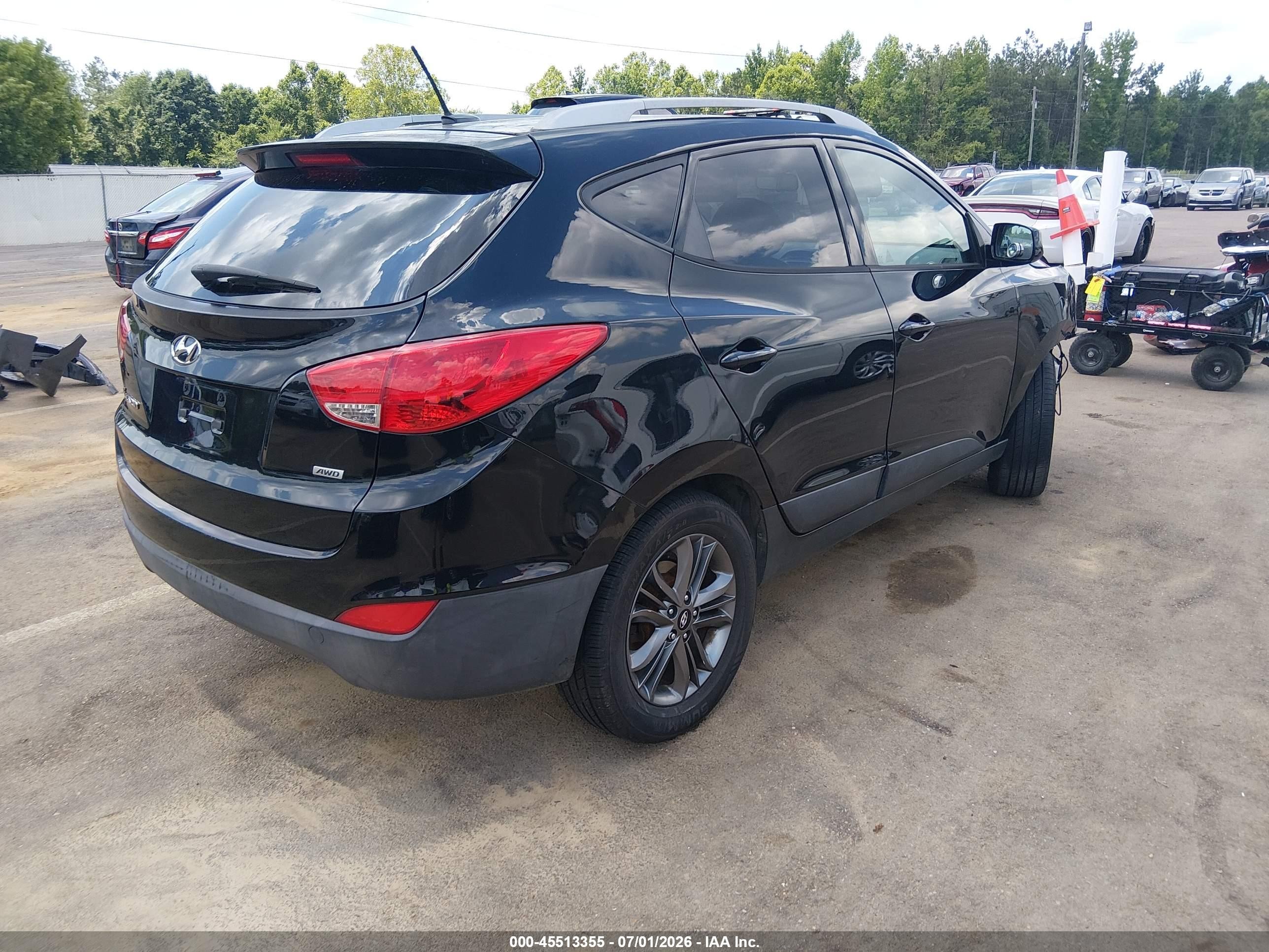 2015 Hyundai Tucson Se Black vin: KM8JUCAG2FU114276