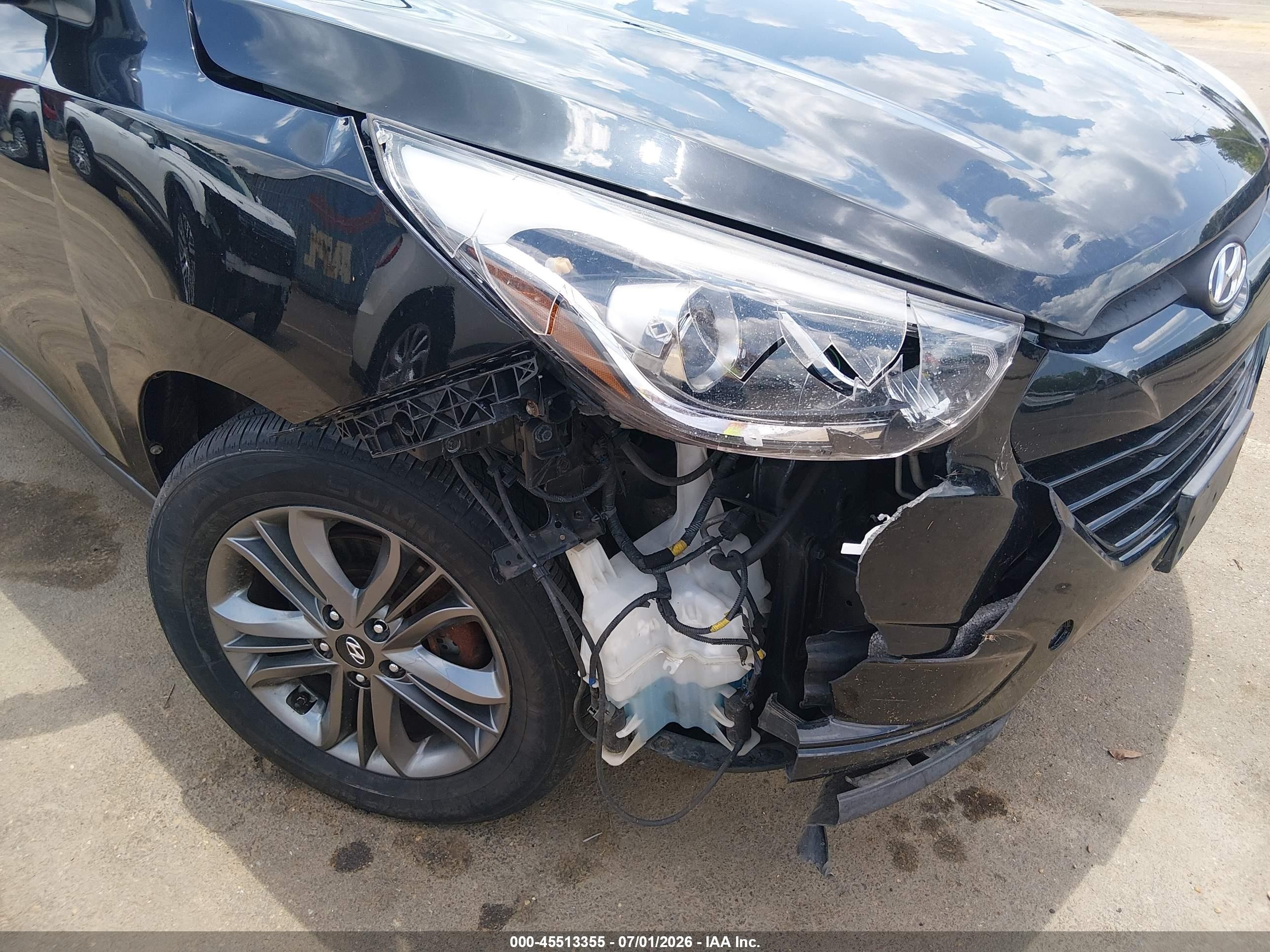 2015 Hyundai Tucson Se Black vin: KM8JUCAG2FU114276