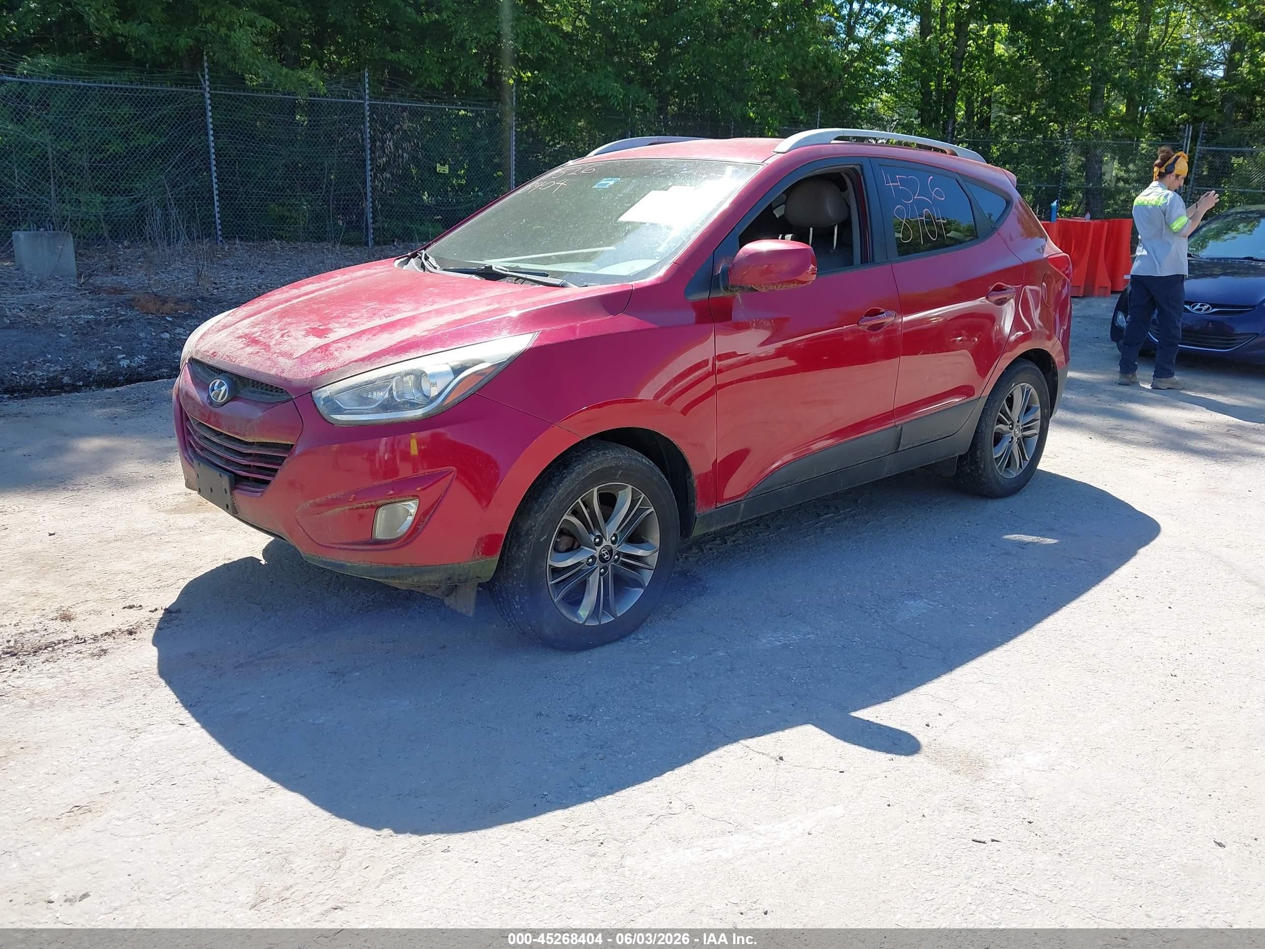 2014 Hyundai Tucson Se Красный vin: KM8JUCAG3EU924045