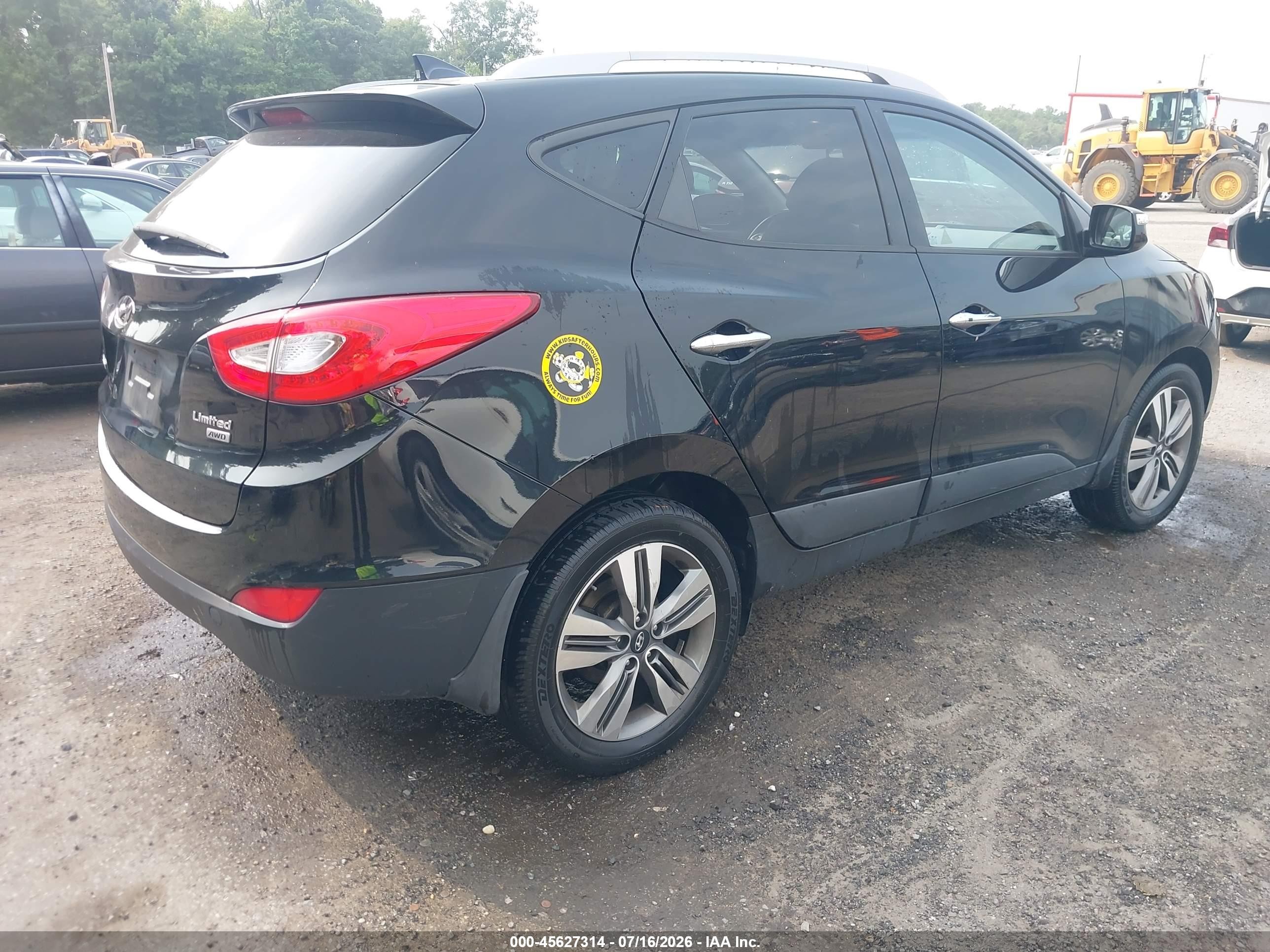2015 Hyundai Tucson Limited Черный vin: KM8JUCAG3FU100287