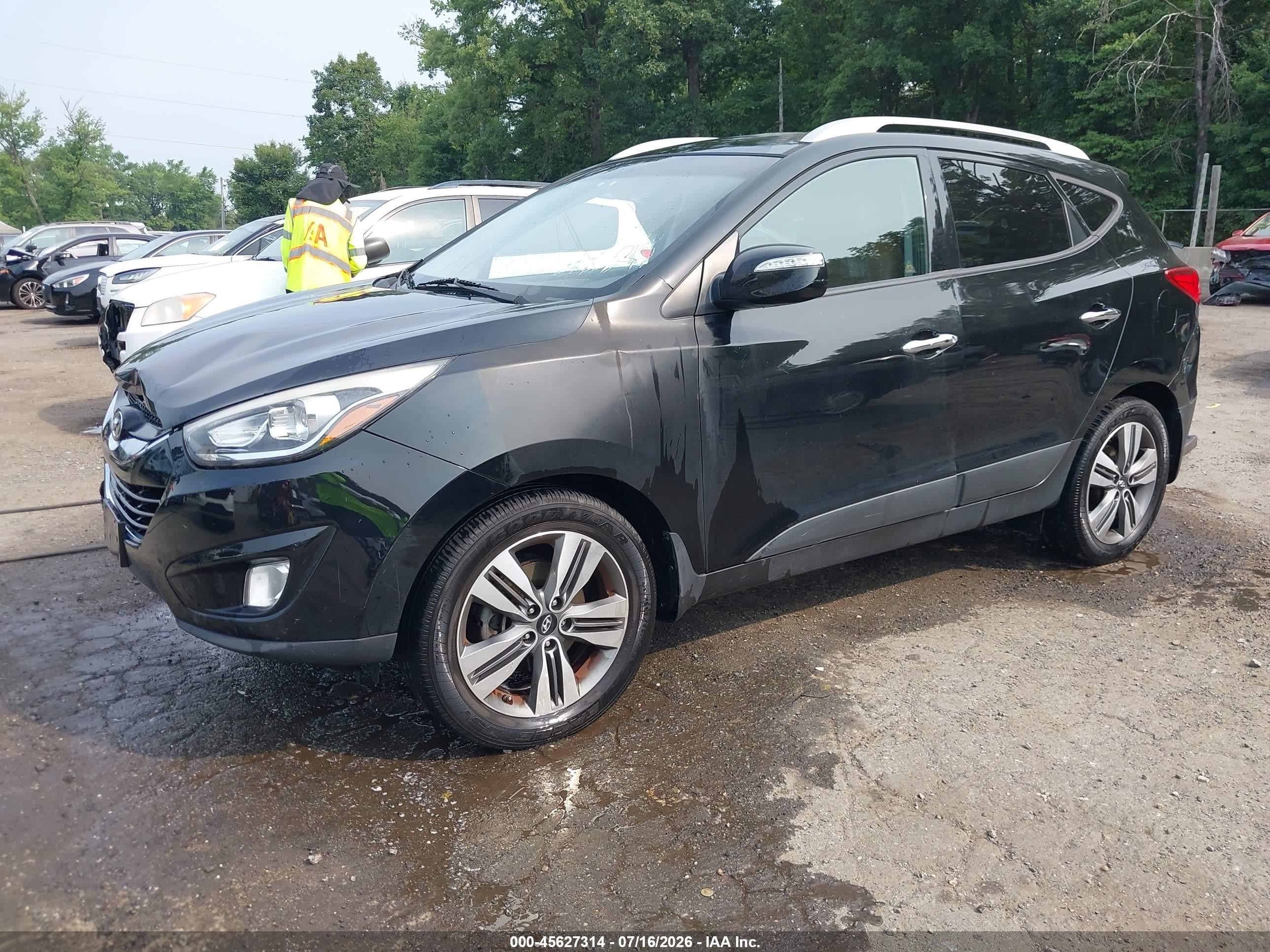 2015 Hyundai Tucson Limited Черный vin: KM8JUCAG3FU100287