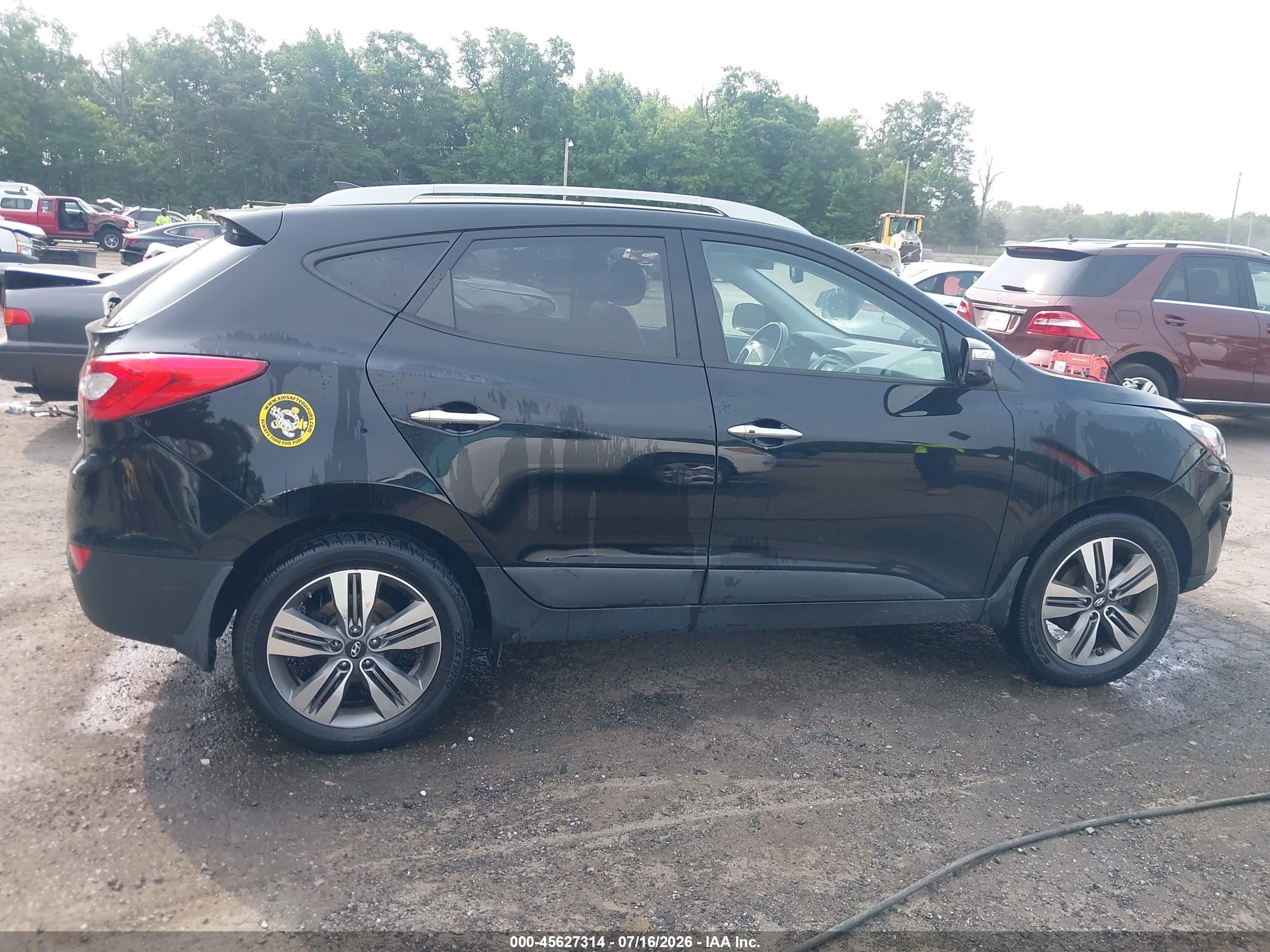 2015 Hyundai Tucson Limited Черный vin: KM8JUCAG3FU100287