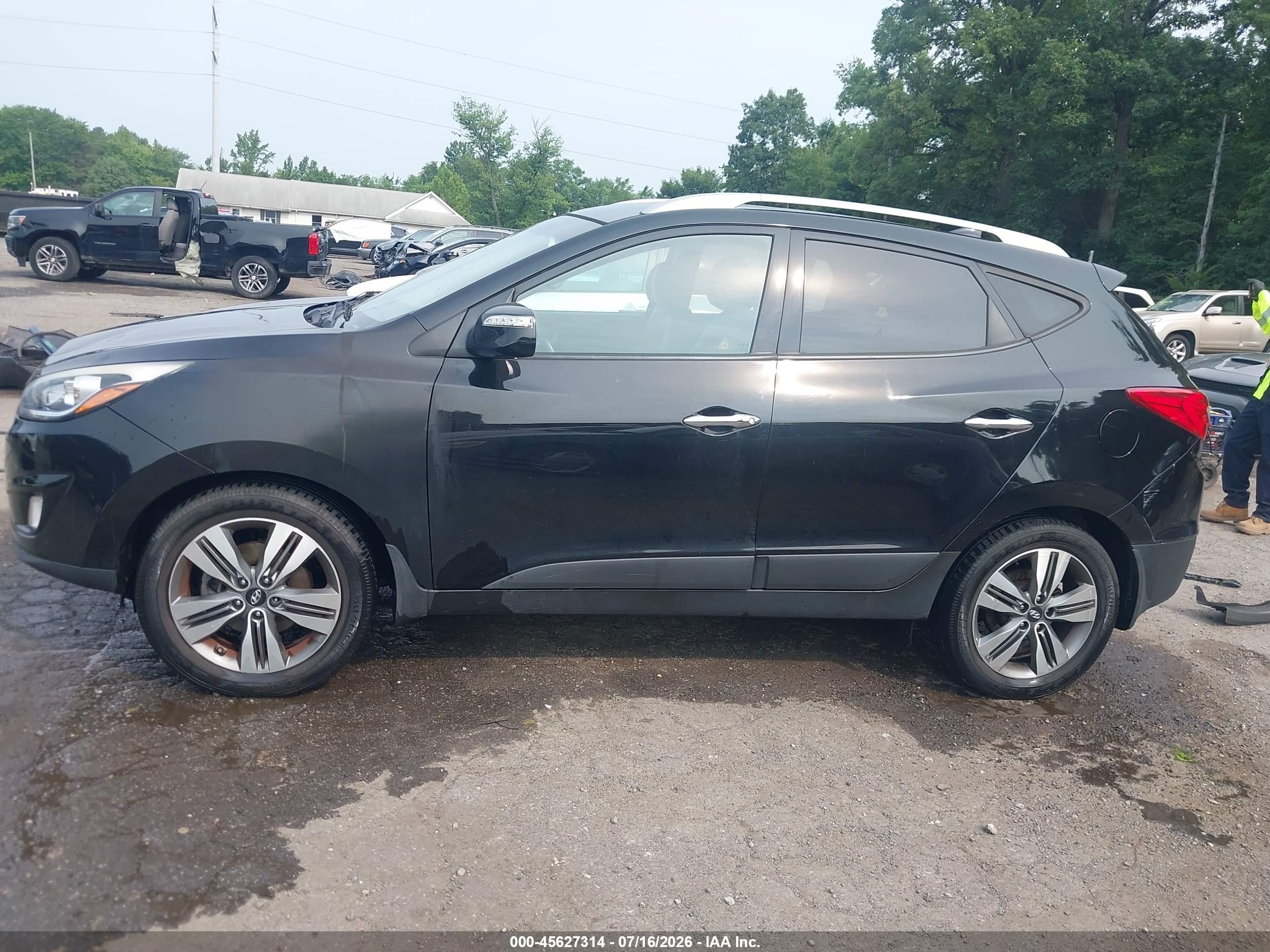 2015 Hyundai Tucson Limited Черный vin: KM8JUCAG3FU100287