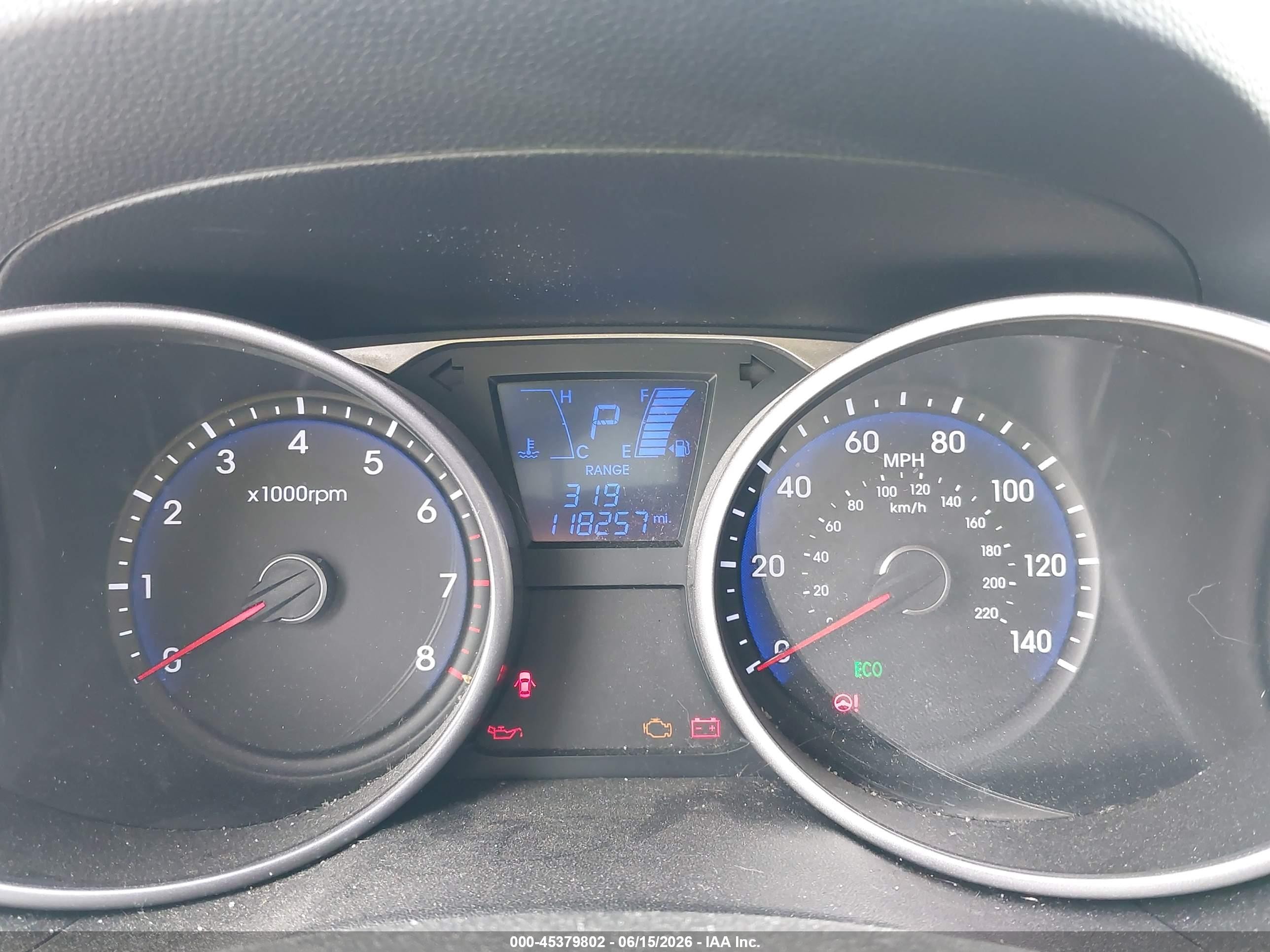 2014 Hyundai Tucson Se Gray vin: KM8JUCAG4EU803704