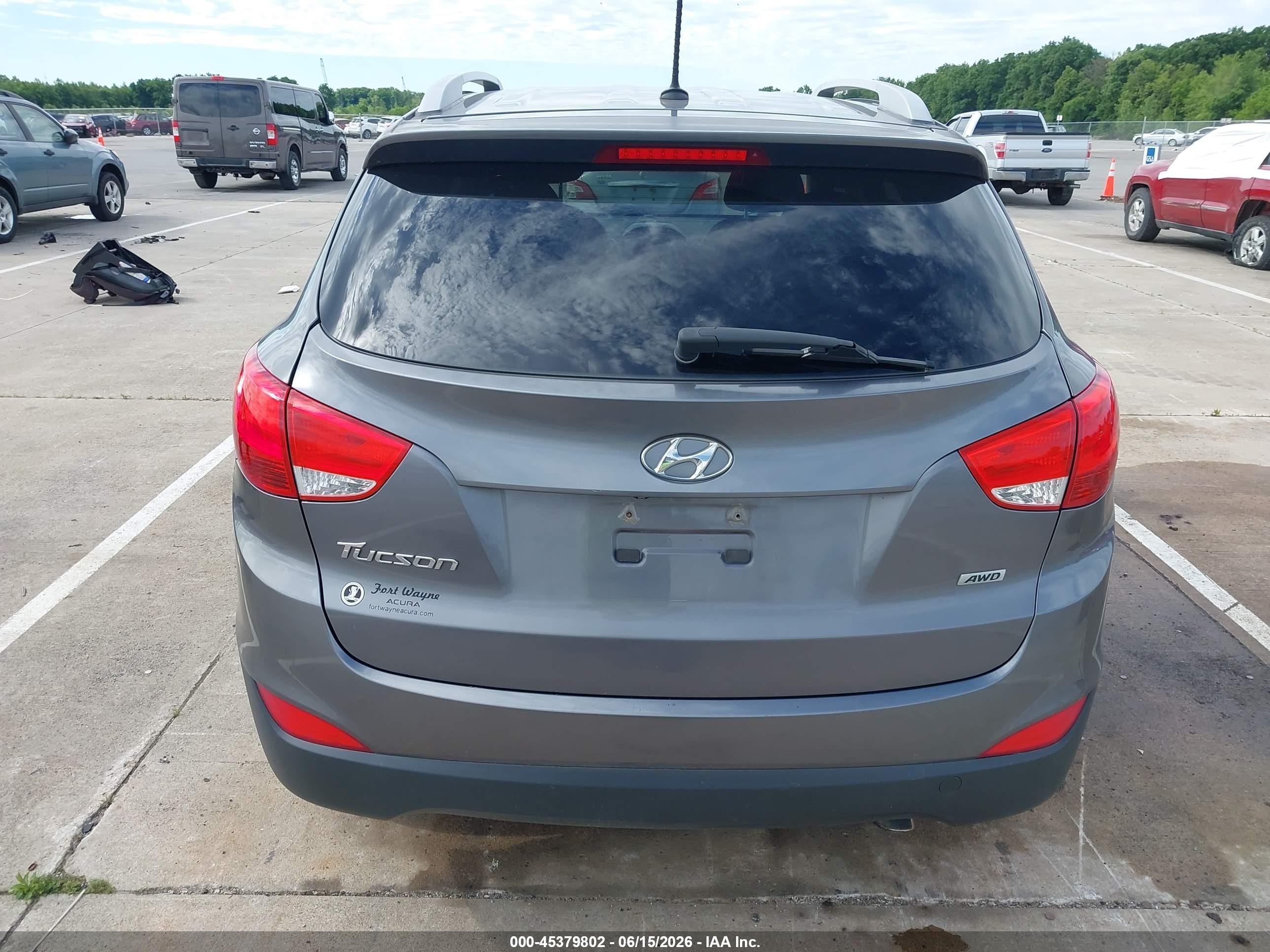 2014 Hyundai Tucson Se Gray vin: KM8JUCAG4EU803704