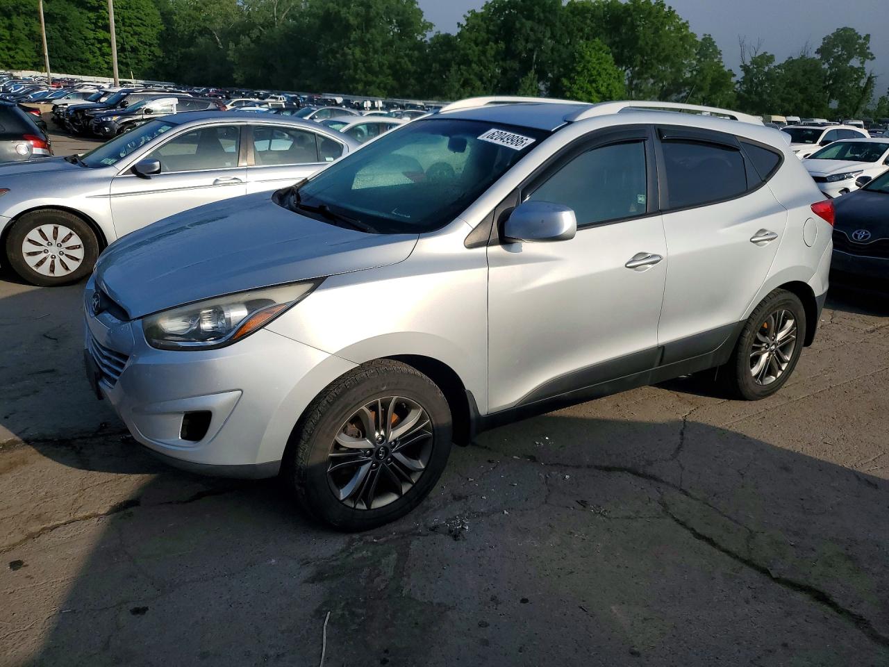 2014 Hyundai Tucson Se Silver vin: KM8JUCAG4EU806554